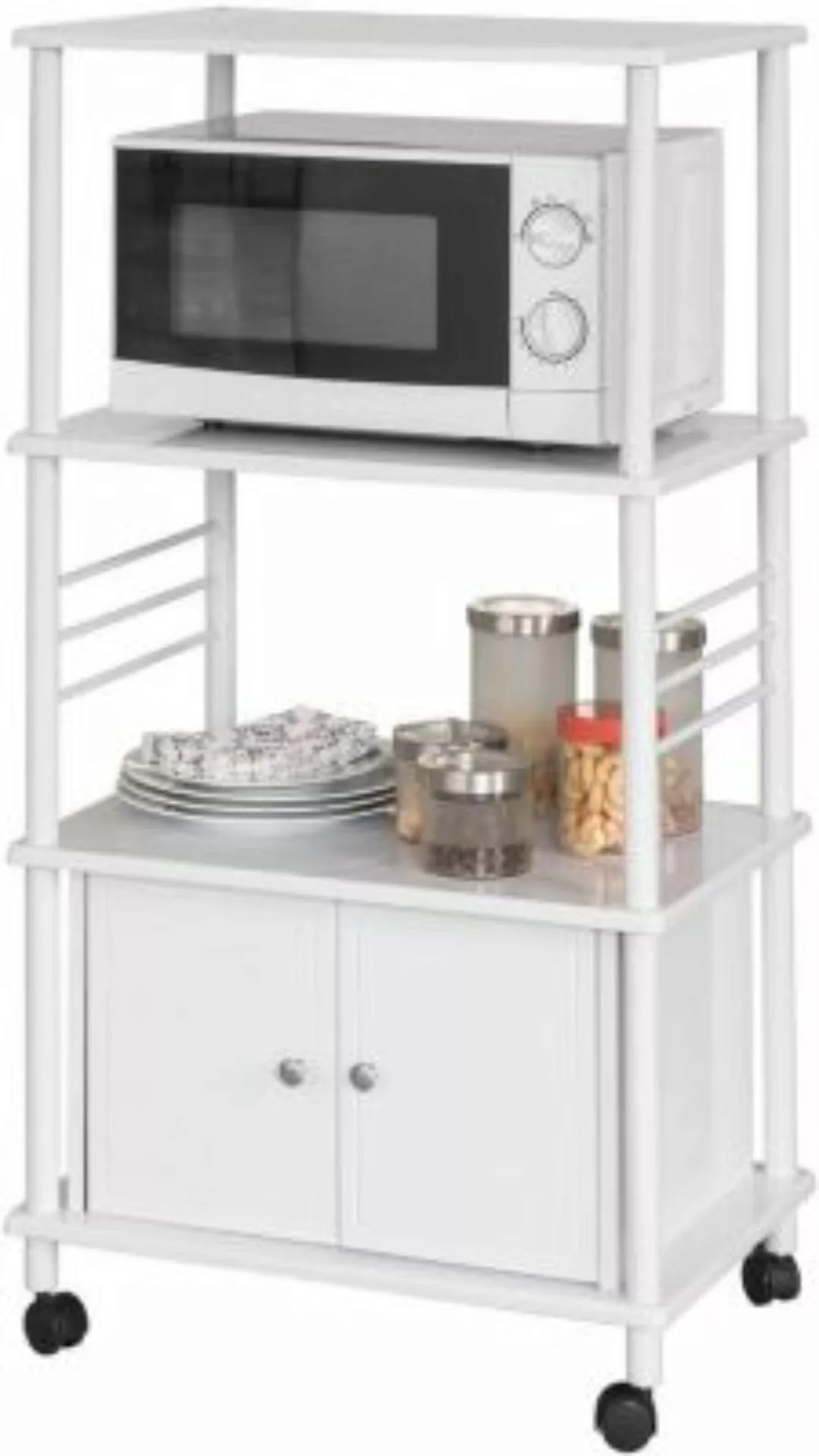 SoBuy® Küchenwagen Mikrowellenschrank Küchenregal stehend weiß günstig online kaufen
