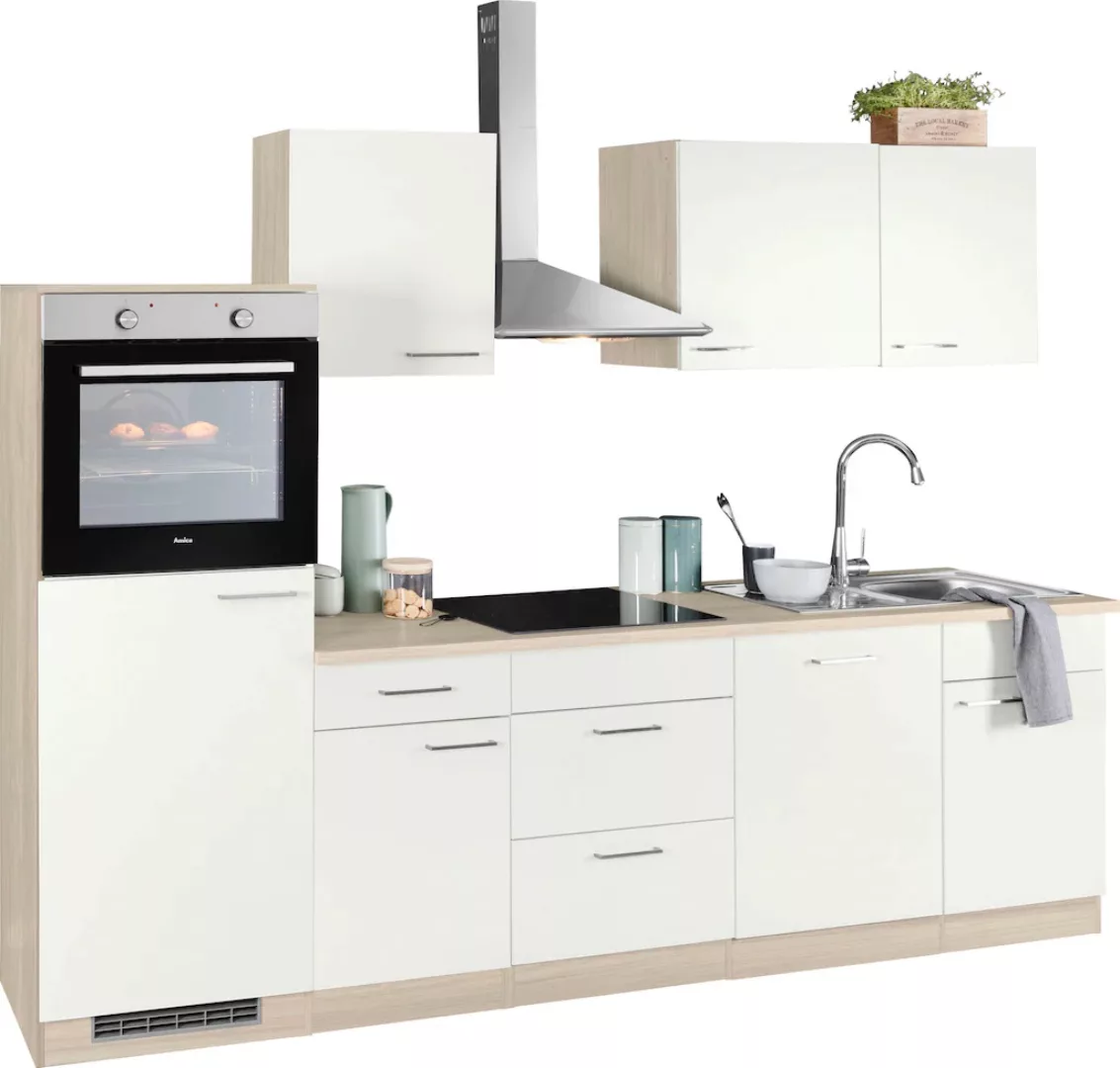 wiho Küchen Küchenzeile "Zell", mit E-Geräten, Breite 280 cm günstig online kaufen