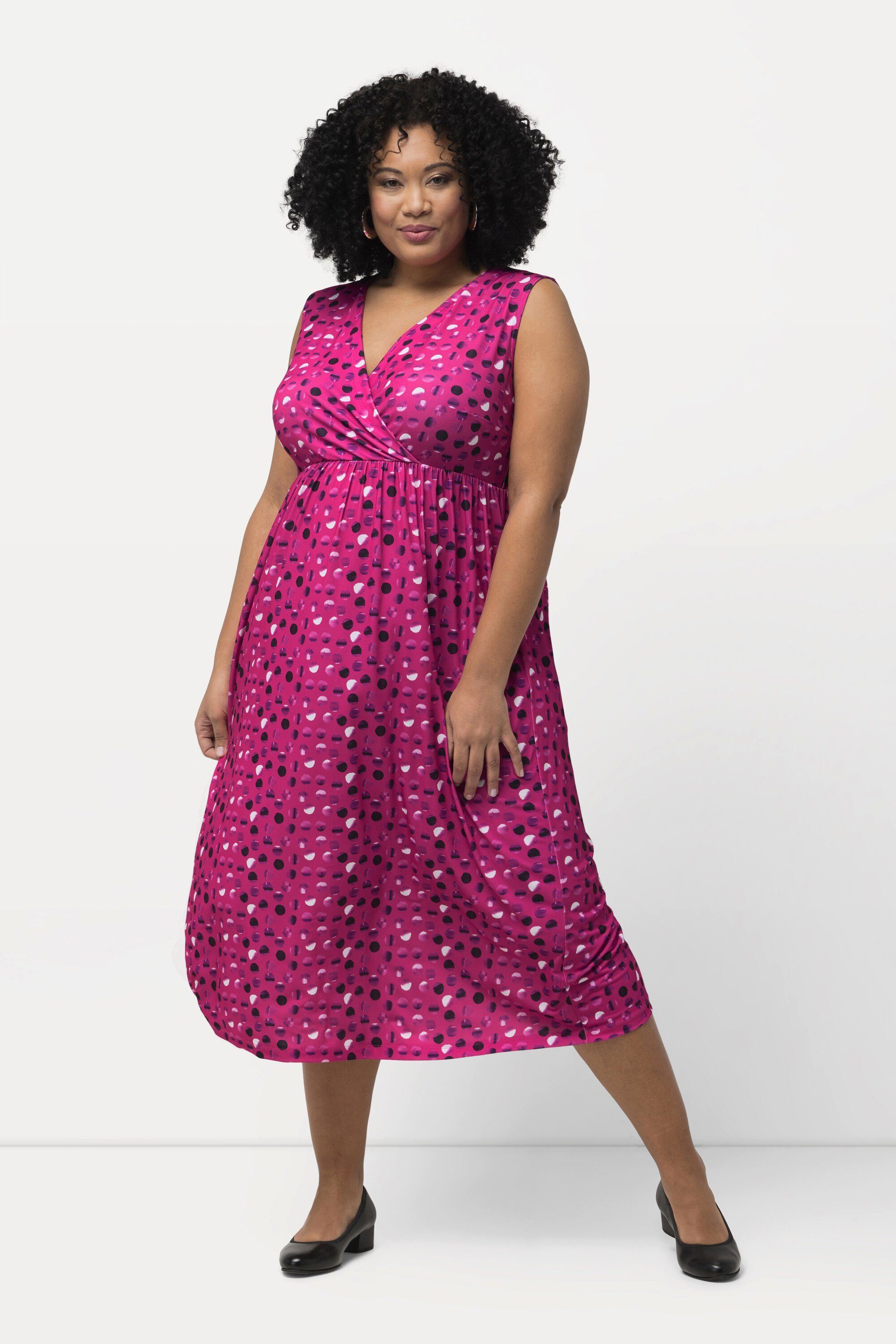 Ulla Popken Maxikleid Jerseykleid Punkte A-Linie günstig online kaufen
