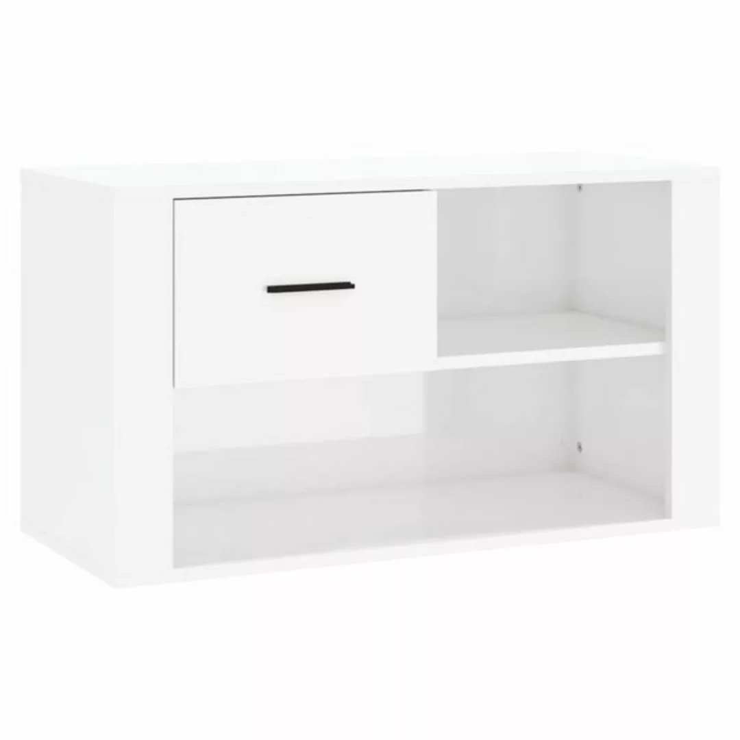 Vidaxl Schuhschrank Hochglanz-weiß 80x35x45 Cm Holzwerkstoff günstig online kaufen