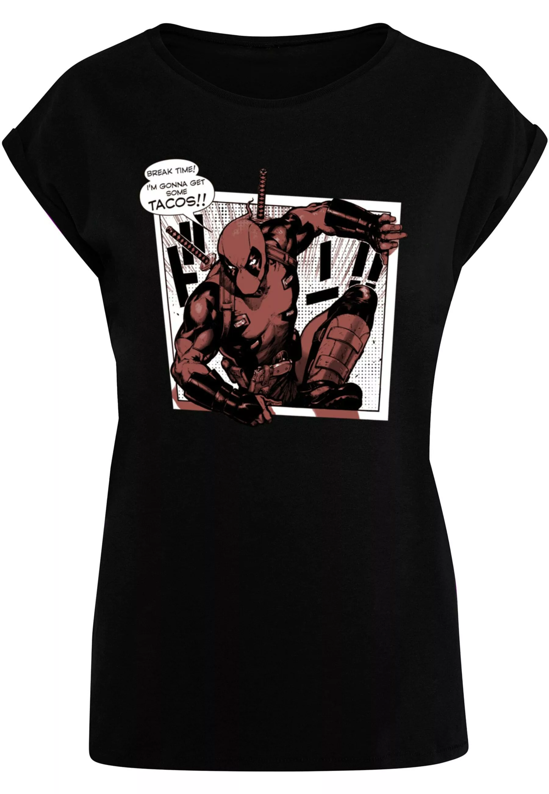 ABSOLUTE CULT T-Shirt "ABSOLUTE CULT Damen Ladies Deadpool - Tacos Breaktim günstig online kaufen