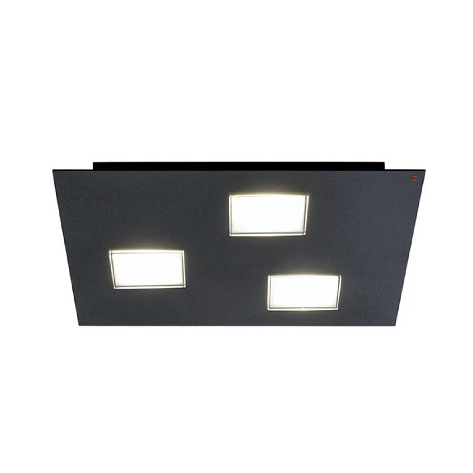 Fabbian Quarter - schwarze LED-Deckenlampe 3flg. günstig online kaufen