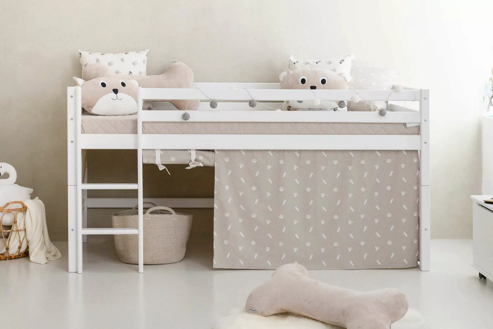 Hoppekids Hochbett "ECO Dream, Kinderbett, Spielbett, Halbhohes Bett aus Ma günstig online kaufen