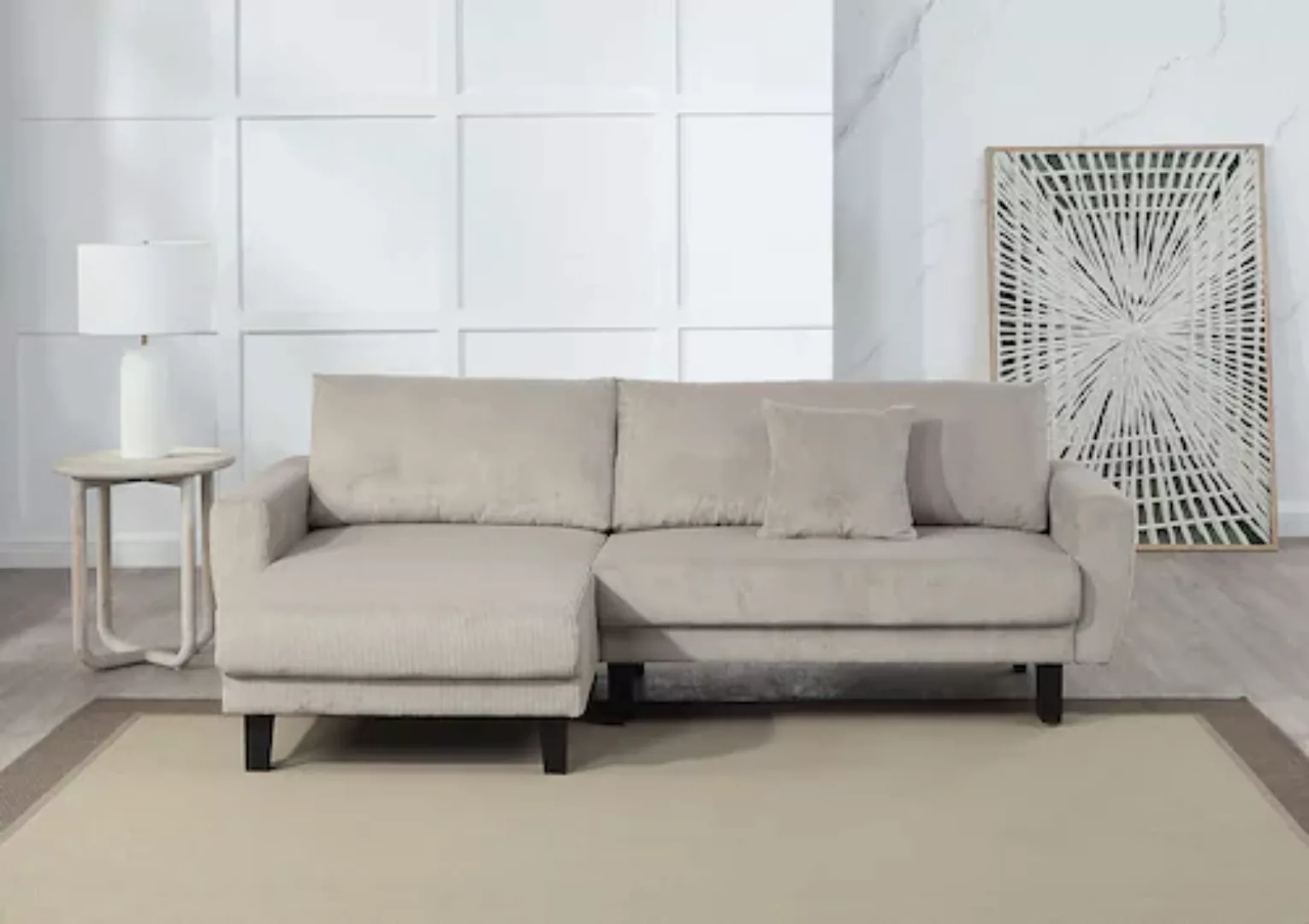 ATLANTIC home collection Ecksofa »Leonid L-Form«, mit Schlaffunktion und Be günstig online kaufen