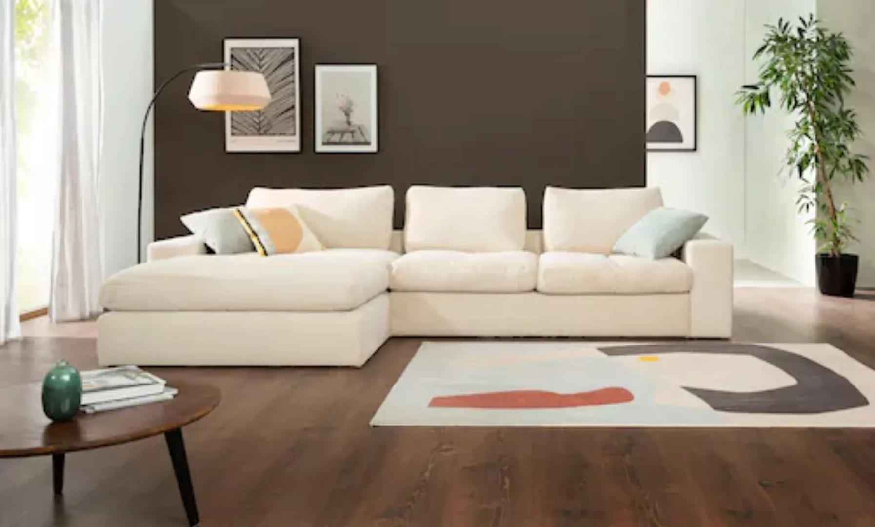 alina Ecksofa »Sandy«, mit Recamiere, in modernem Cordstoff günstig online kaufen