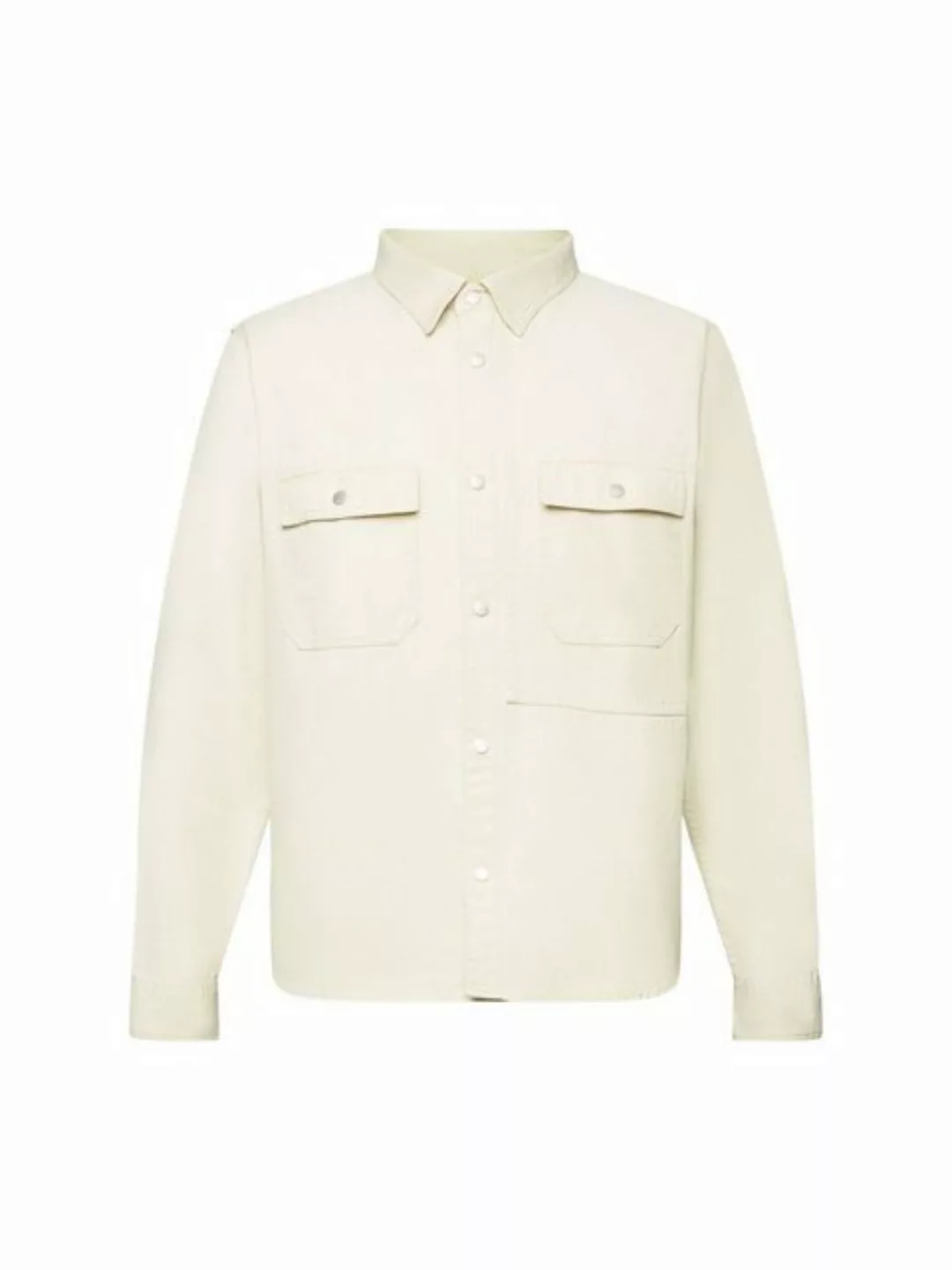 Esprit Langarmhemd Twill-Overshirt, 100 % Baumwolle günstig online kaufen