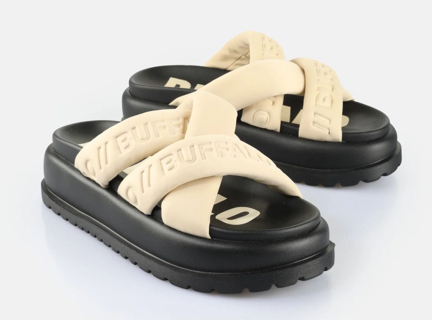 Buffalo Pantolette "Buffalo Pantoletten Lederimitat/Textil" günstig online kaufen