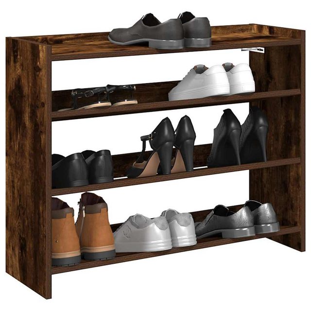 vidaXL Schuhschrank Schuhregal Räuchereiche 80x25x61,5 cm Holzwerkstoff günstig online kaufen