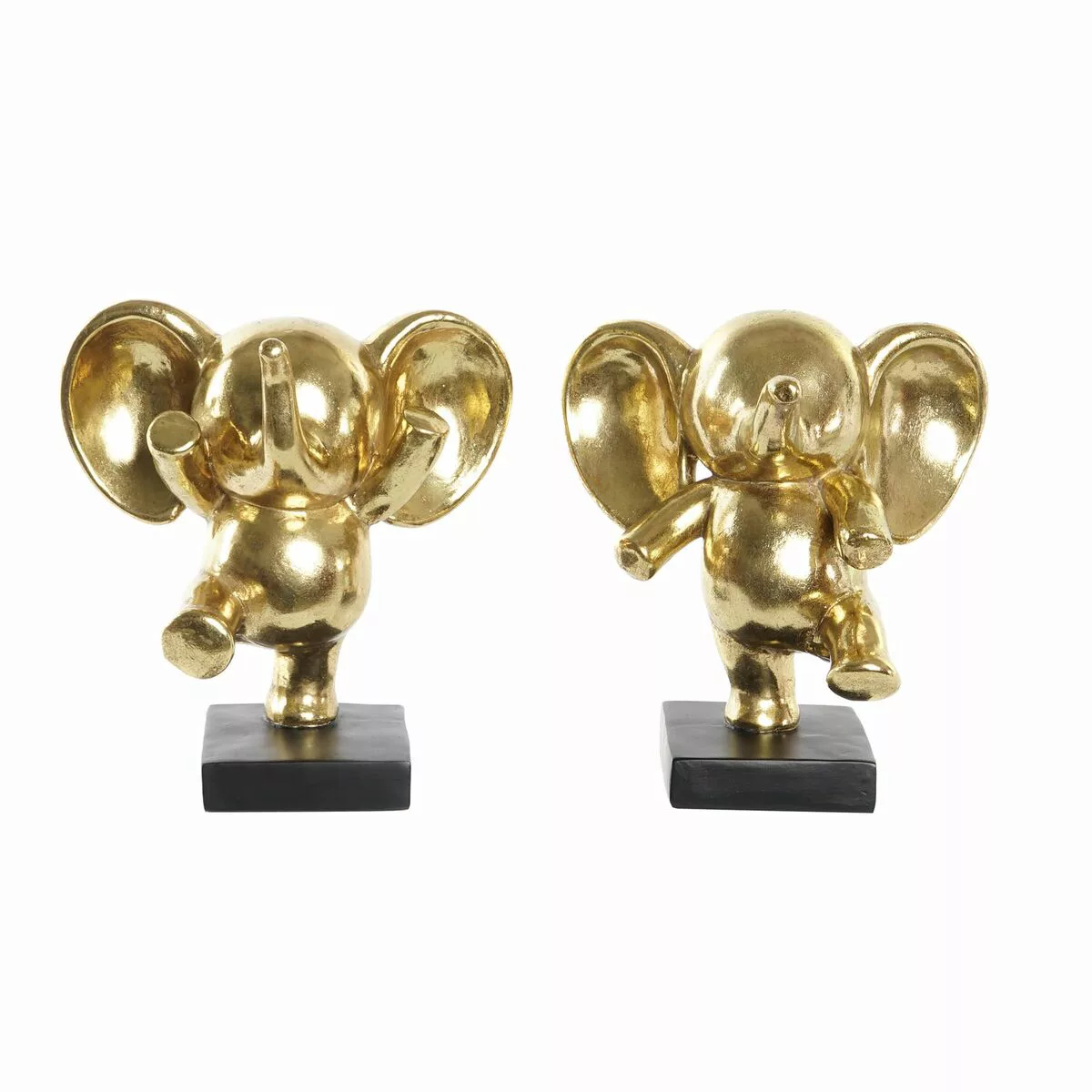 Deko-figur Dkd Home Decor Elefant Schwarz Golden Harz (19 X 14 X 20,5 Cm) ( günstig online kaufen