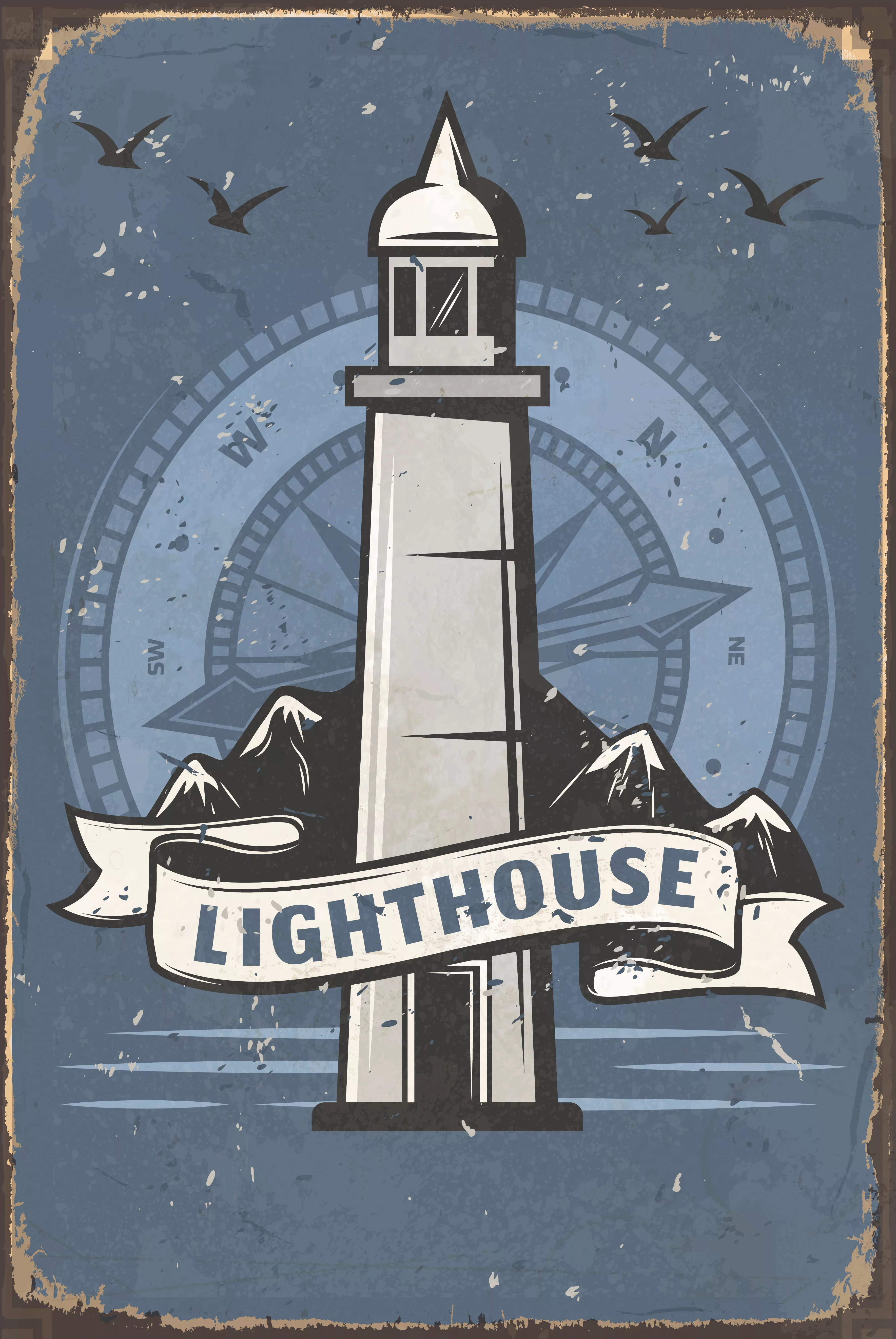 queence Metallbild "Lighthouse", Leuchtturm, (1 St.) günstig online kaufen