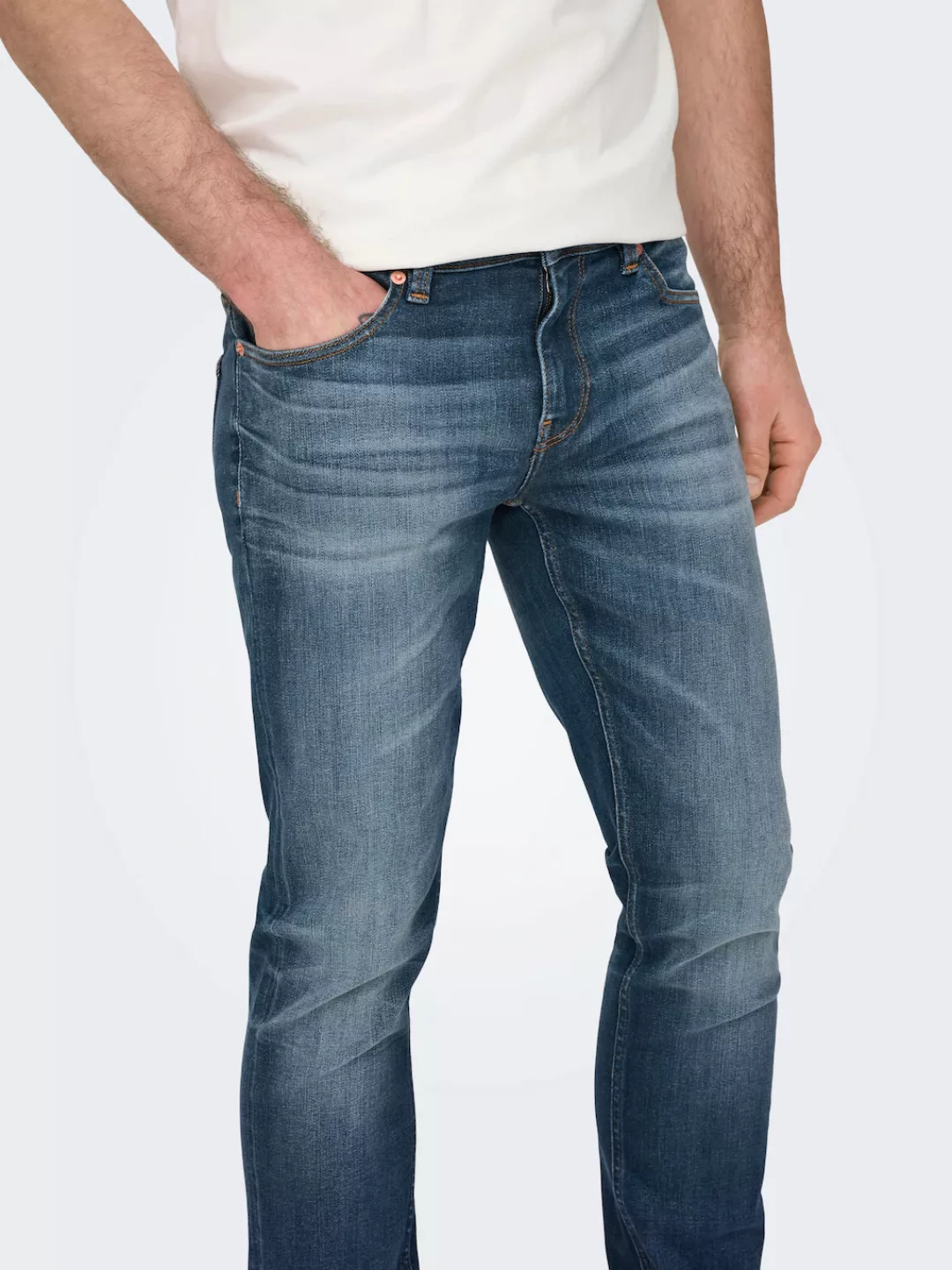 ONLY & SONS Slim-fit-Jeans "OS ONSLOOM SLIM BLUE GREY 40", mit Destroyed Ef günstig online kaufen