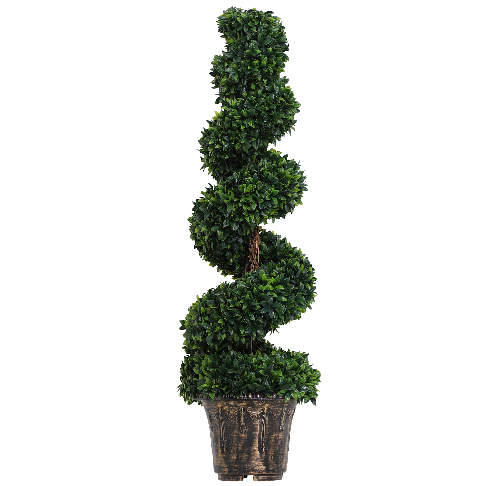 Outsunny Künstliche Spiralbuchsbaum Pflanze (Ф32cm x 120cm), Dekorativ für günstig online kaufen