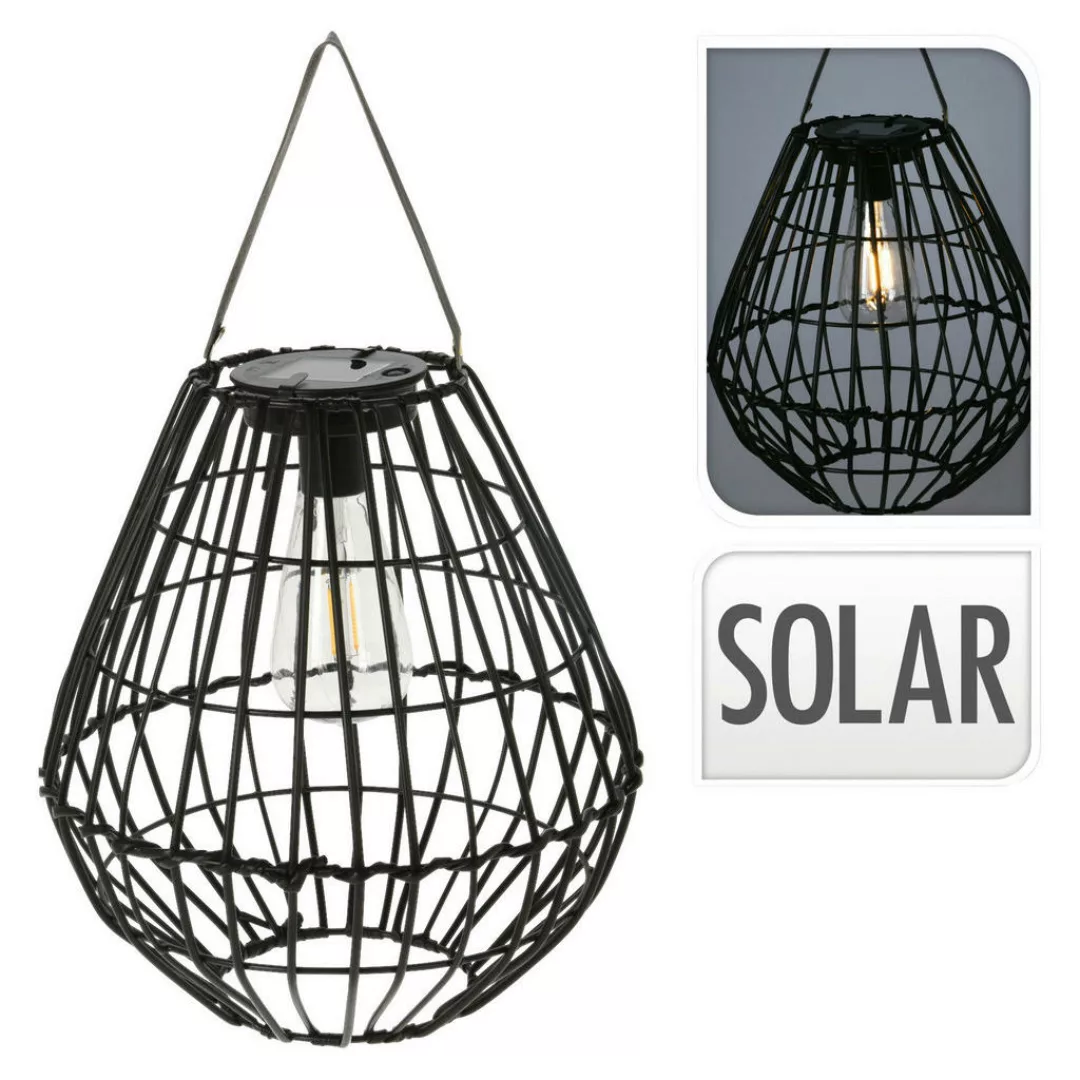 Solarlampe schwarz Metall B/H: ca. 26x28 cm günstig online kaufen