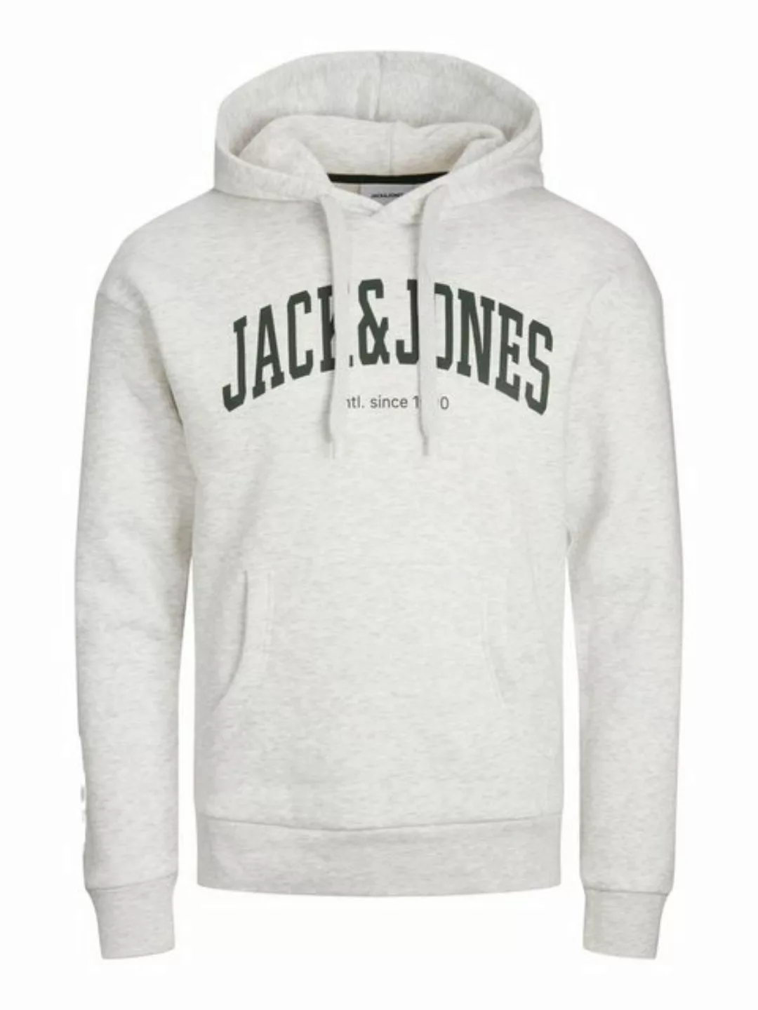 Jack & Jones Hoodie Logo Print Hoodie Kapuzen Pullover JJEJOSH 5584 in Hell günstig online kaufen