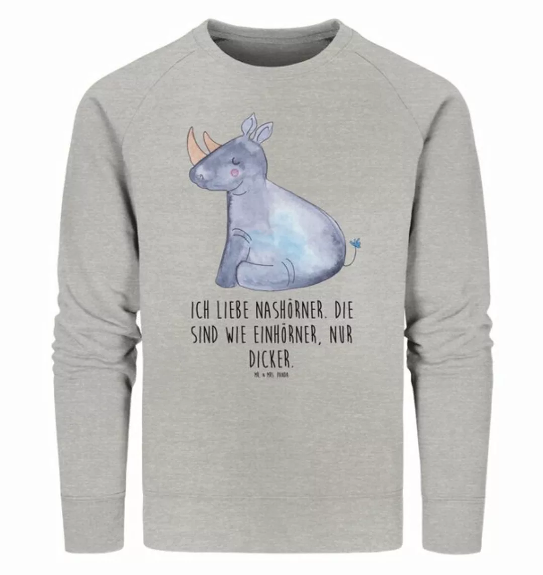 Mr. & Mrs. Panda Longpullover Größe XXL Einhorn Nashorn - Heather Grey - Ge günstig online kaufen