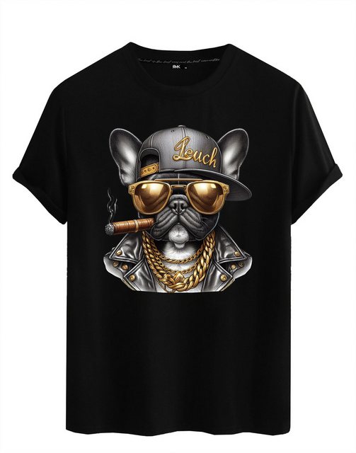 RMK Print-Shirt T-Shirt Herren Shirt Basic (Französische Bulldogge Bully So günstig online kaufen