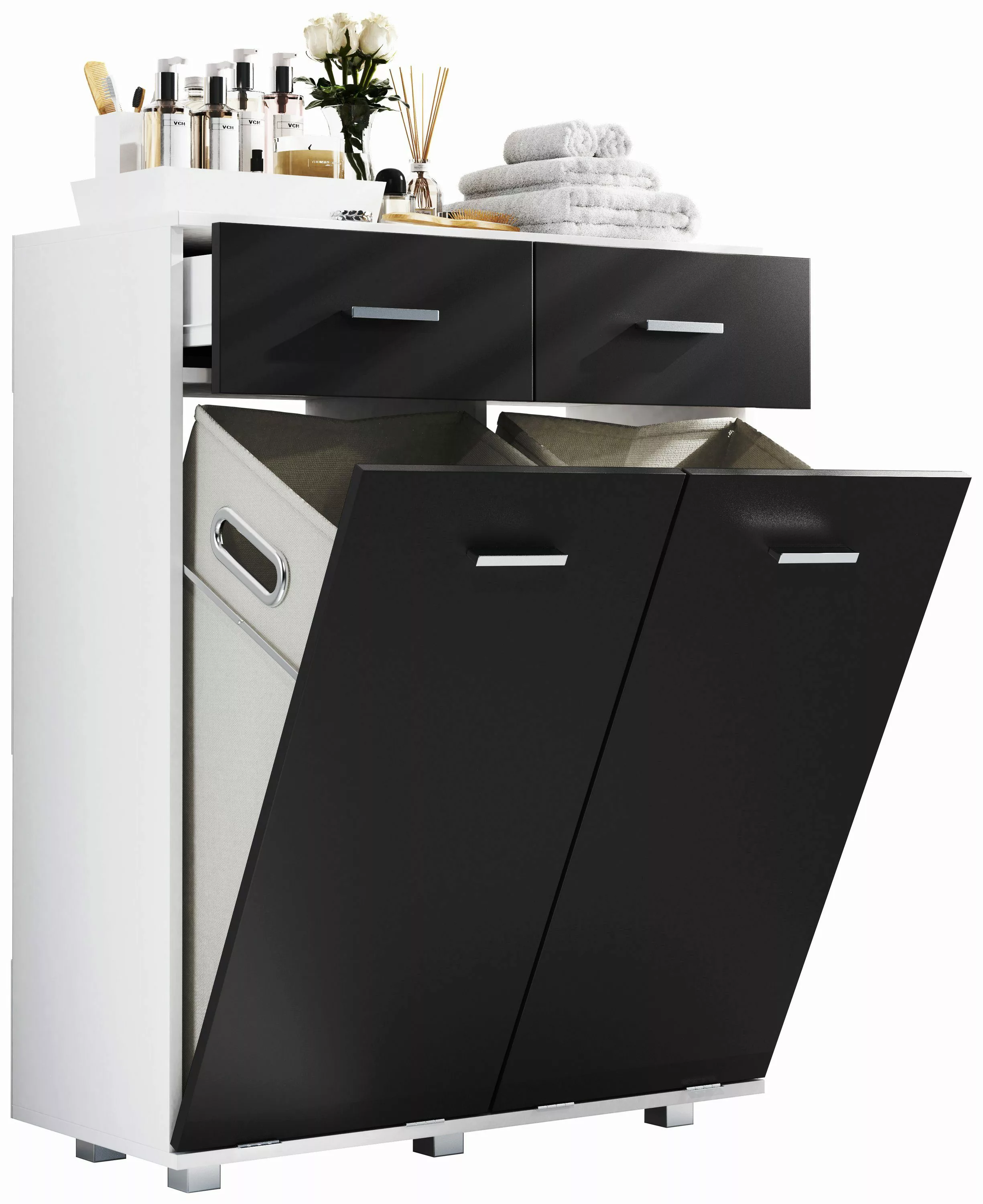 VCM Hochschrank Wäscheschrank Wäschetruhe Wäschebox Zalo günstig online kaufen