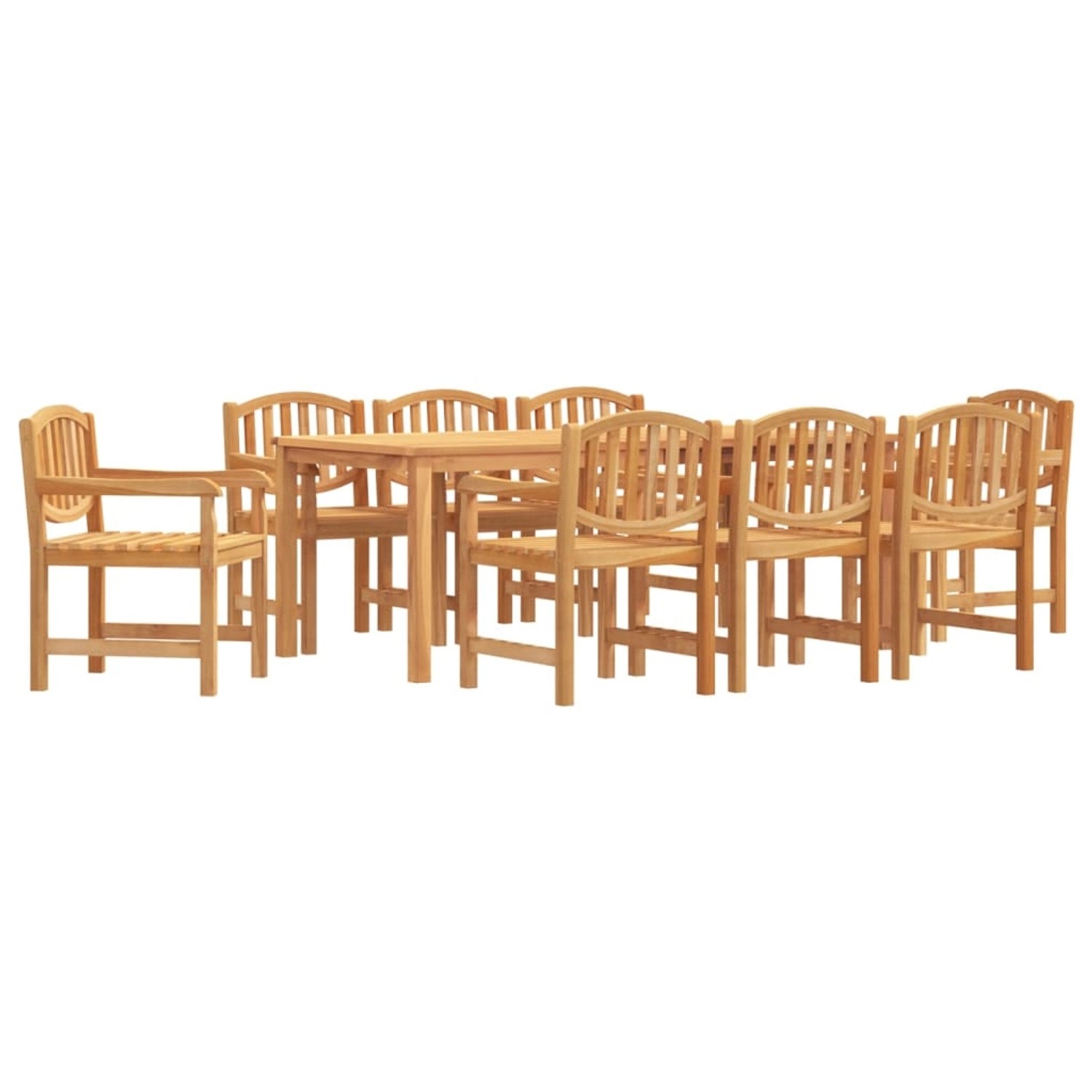 vidaXL 9-tlg Garten-Essgruppe Massivholz Teak Modell 23 günstig online kaufen