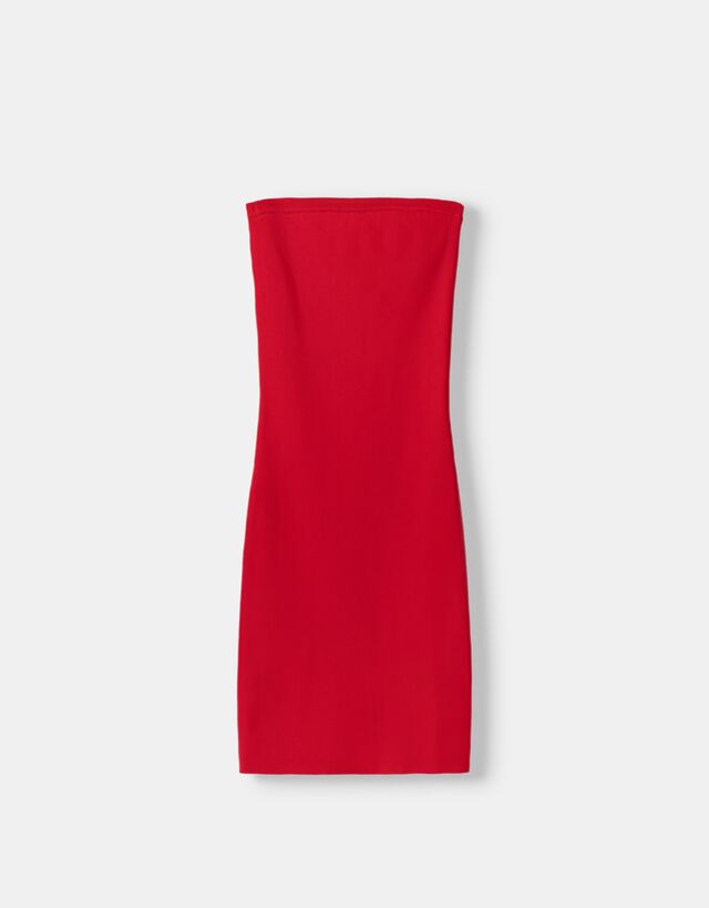 Bershka Bandeau-Minikleid Bskteen Xs Rot günstig online kaufen