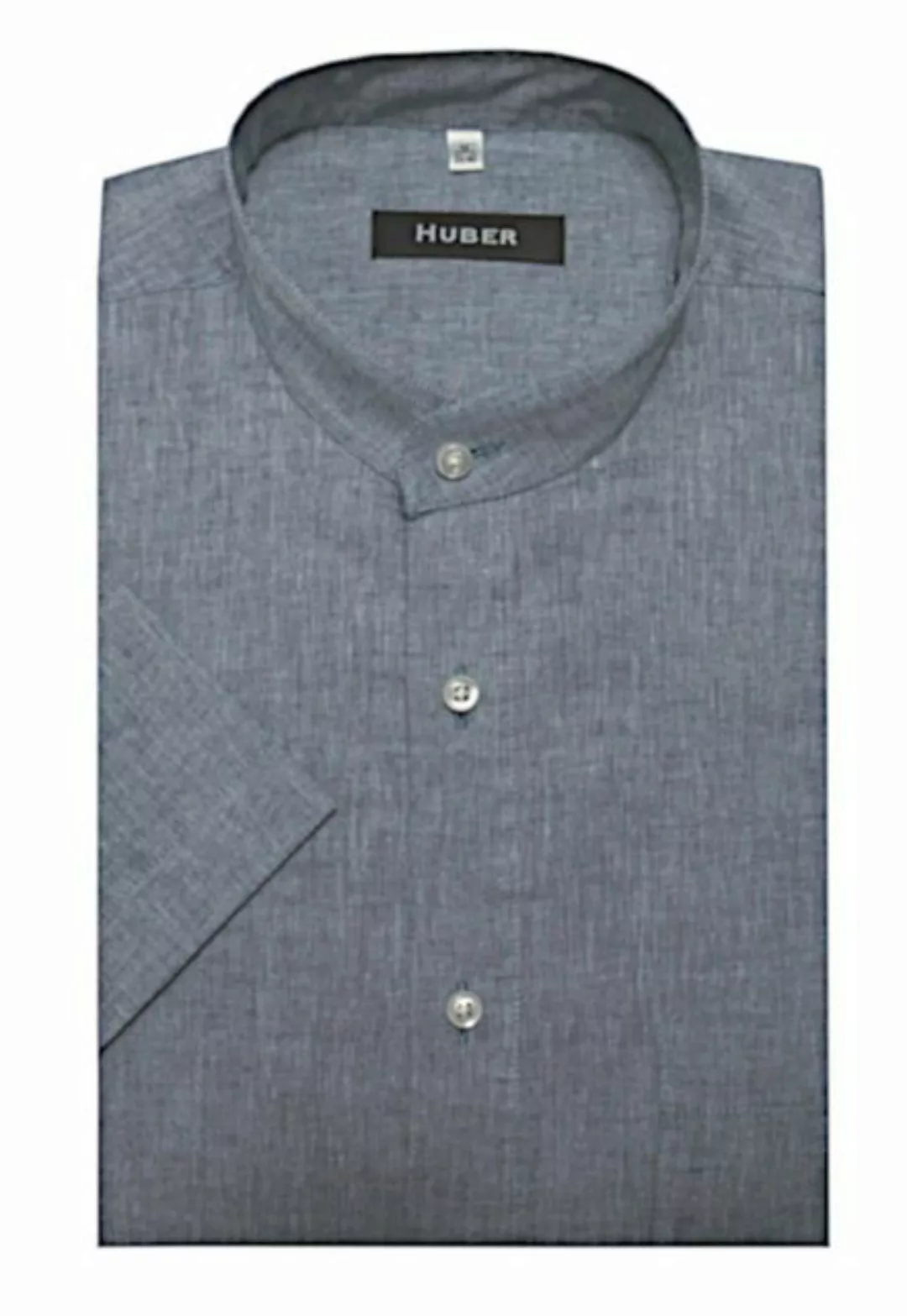 Huber Hemden Kurzarmhemd HU-0130 Stehkragen Kurzarm leichter Leinen Stoff R günstig online kaufen
