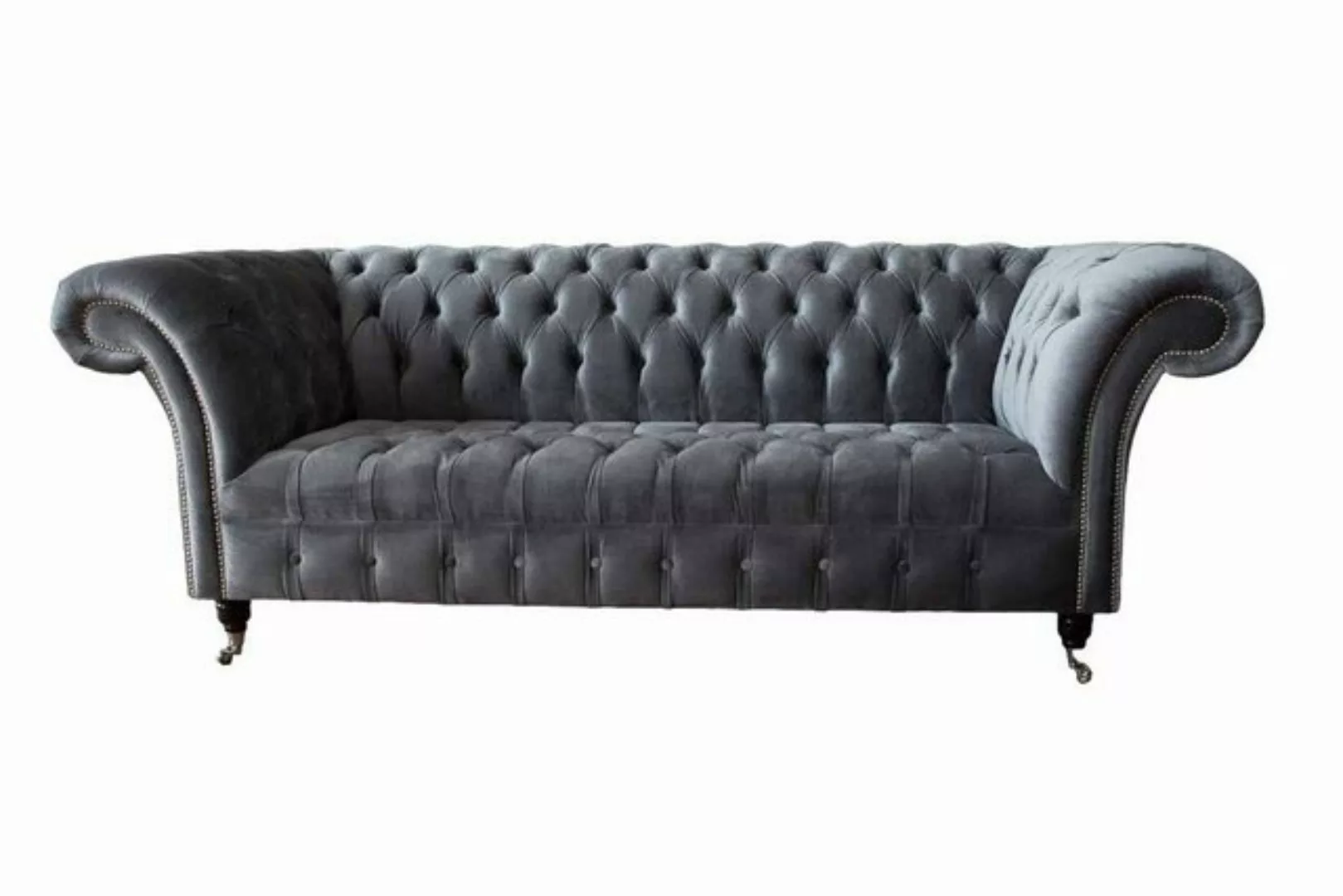 JVmoebel Sofa Chesterfield 3 Sitzer Design Sofa Polster Sofas Couchen Texti günstig online kaufen
