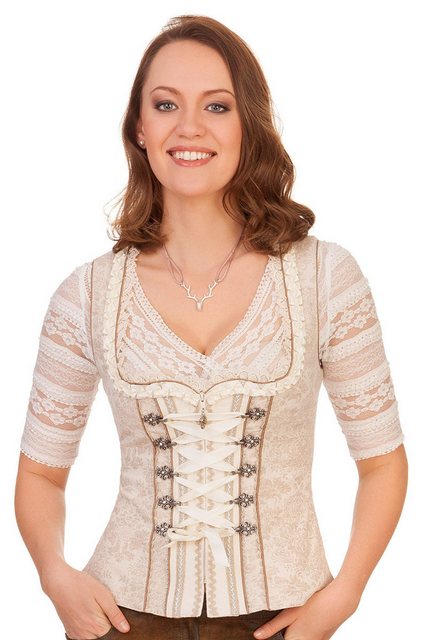 Krüger Madl Trachtenbluse Trachtenmieder - COUNTRY LADY - natur günstig online kaufen