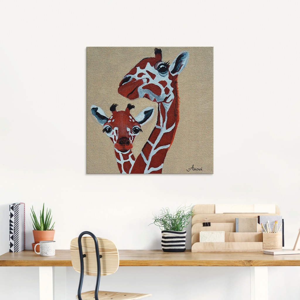 Artland Glasbild »Giraffen«, Wildtiere, (1 St.), in verschiedenen Größen günstig online kaufen