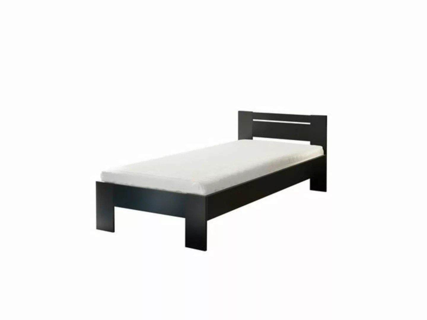 möbelando Bett Cannes, in Schwarz. Abmessungen (BxHxT) 95x71x204 cm günstig online kaufen