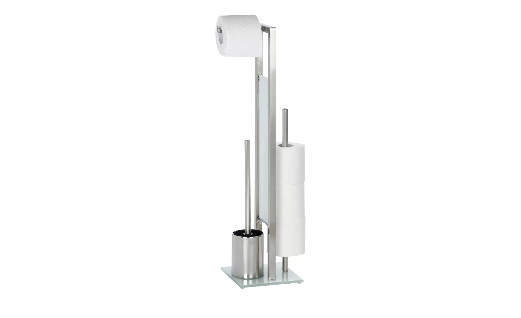 Stand WC Garnitur  Rivalta ¦ silber ¦ Glas , Metall, Metall, Glas  ¦ Maße ( günstig online kaufen