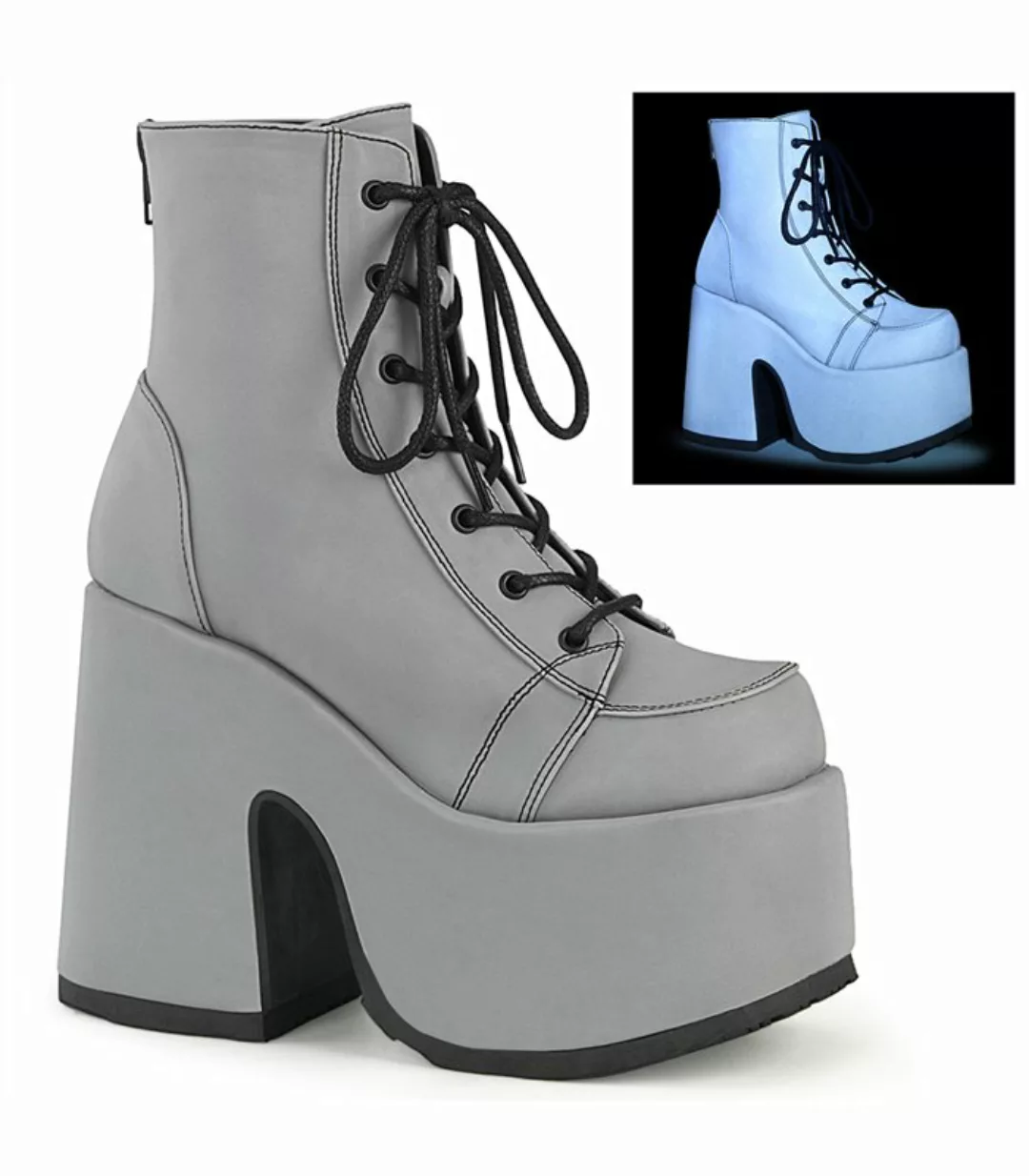 Plateau Boots CAMEL-203 Grau Neon  (Schuhgröße: EUR 41) günstig online kaufen