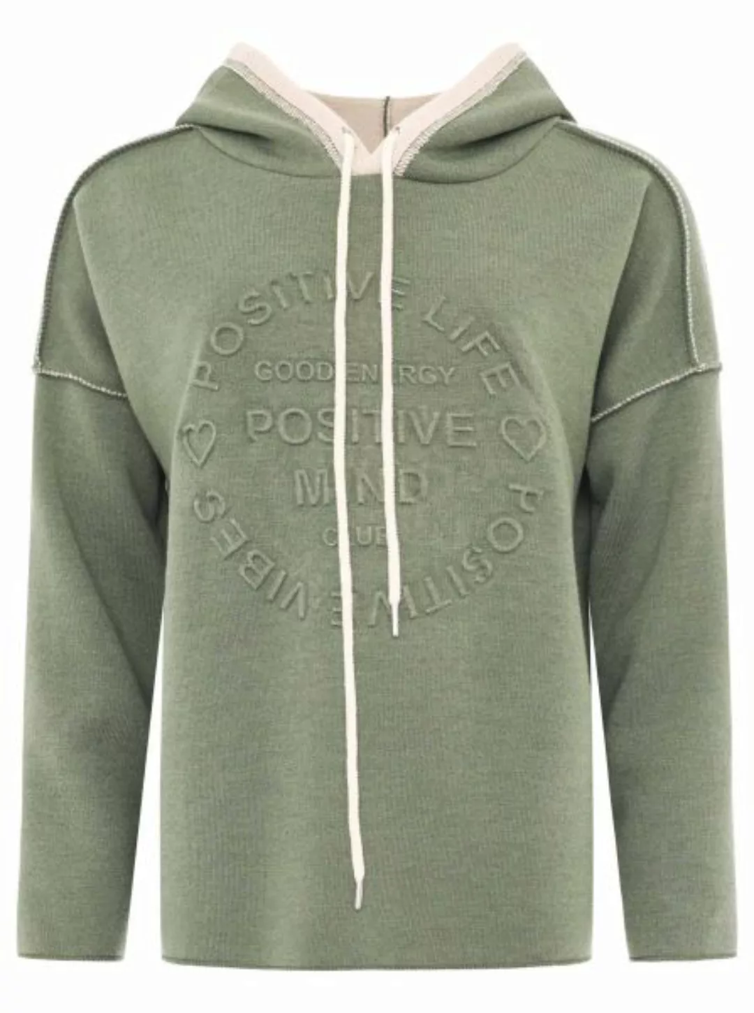 Zwillingsherz Hoodie "Positive Mind" Kapuze, 3/4 günstig online kaufen