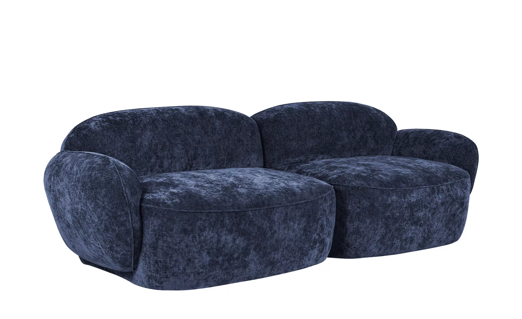 SOHO Sofa 3-sitzig  Bubble ¦ blau ¦ Maße (cm): B: 236 H: 80 T: 104 Polsterm günstig online kaufen