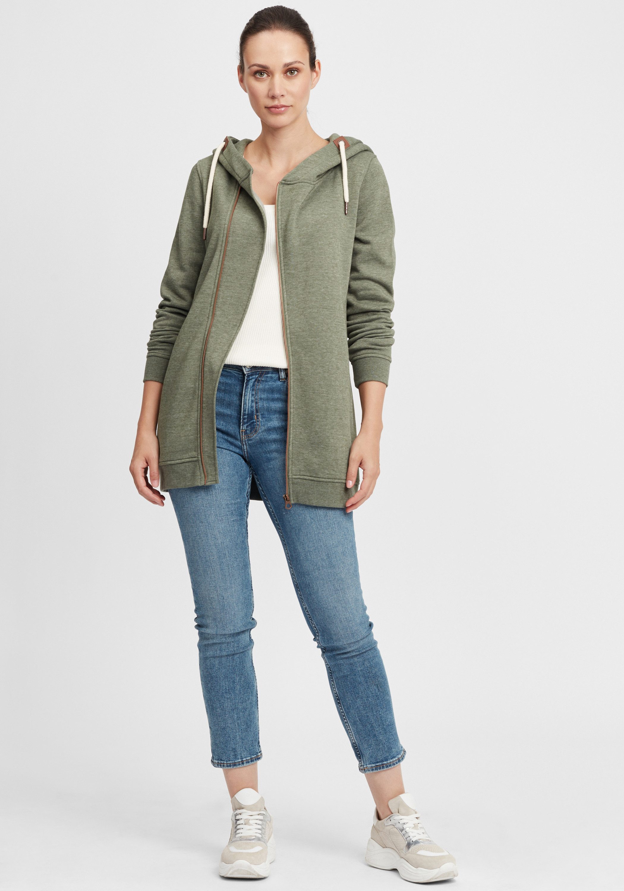 OXMO Kapuzensweatjacke OXVicky Sweat Zip-Hoodie Long günstig online kaufen