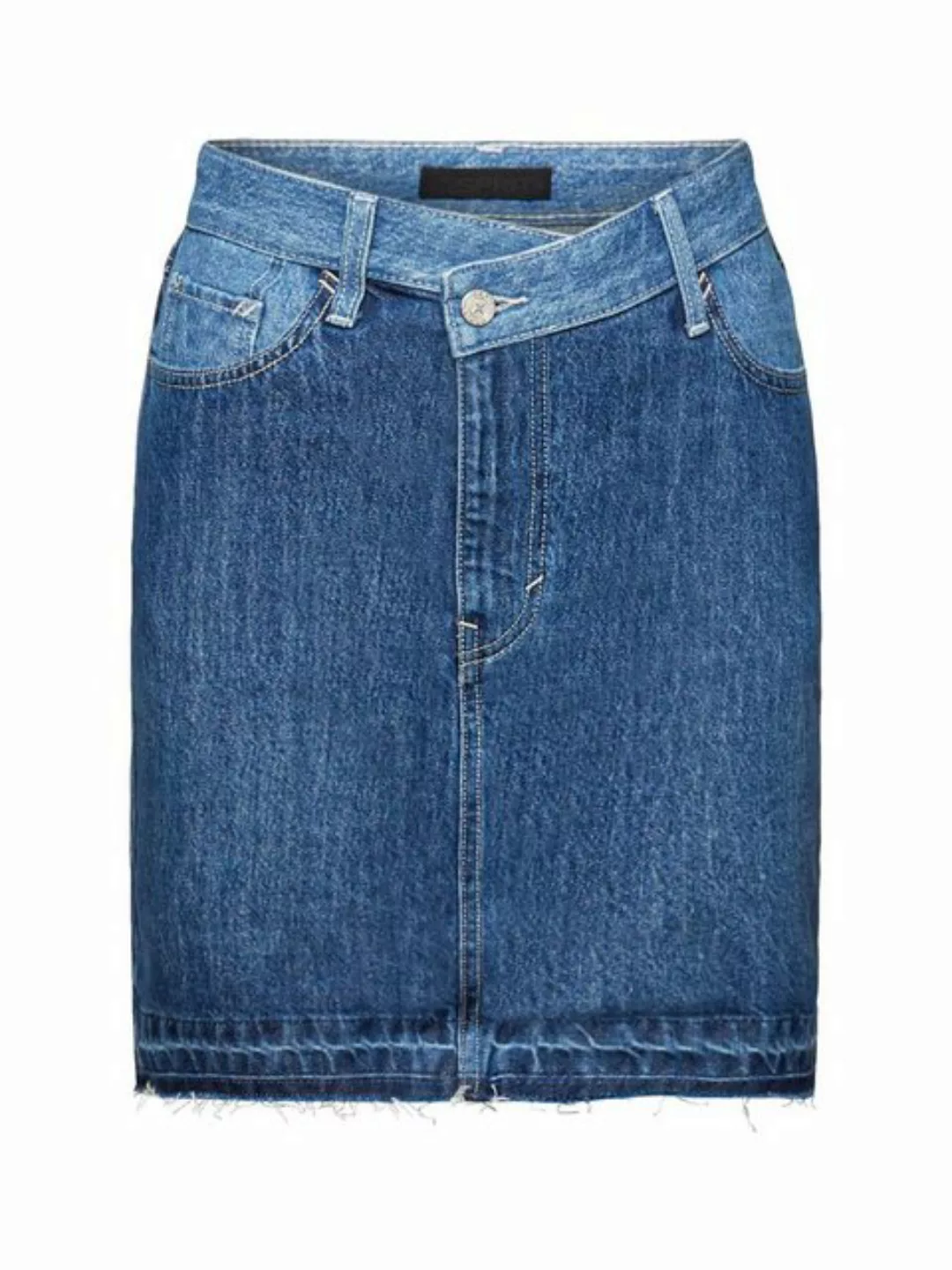 Esprit Jeansrock Jeans-Minirock mit asymmetrischem Saum günstig online kaufen