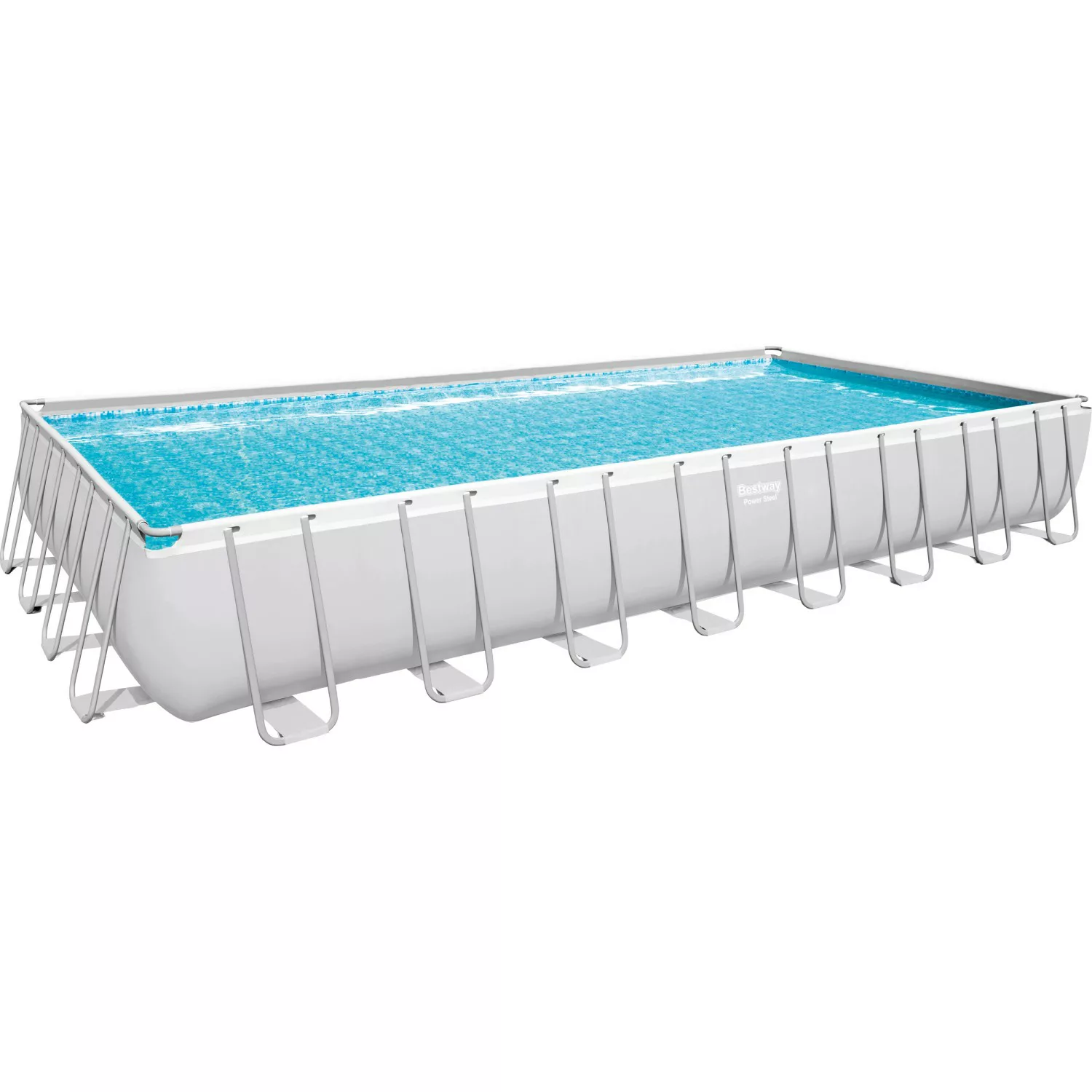 Bestway Stahlrahmenpool-Set Power Steel Frame 956 x 488 x 132 cm Eckig Lich günstig online kaufen