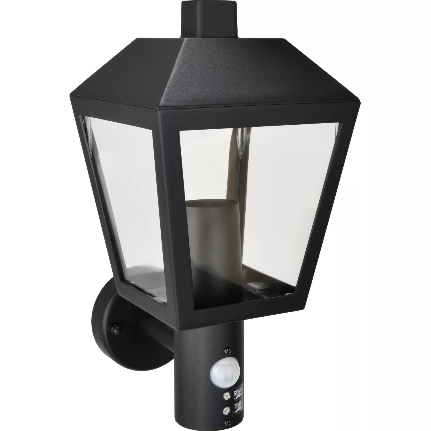 Außenwandleuchte Vigevano mit Sensor Aluminium-Druckguss Schwarz günstig online kaufen