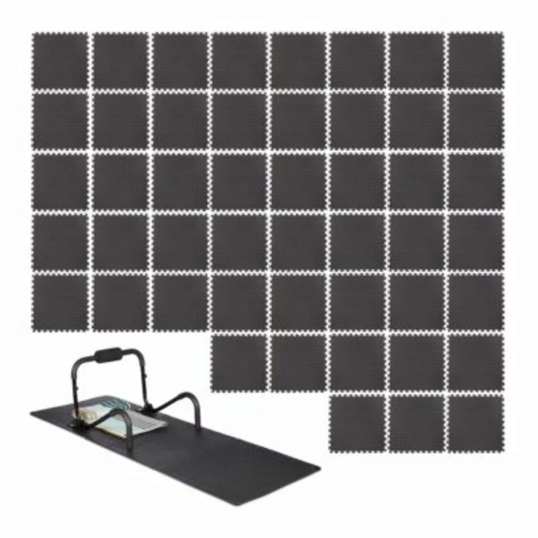 relaxdays 48 x Schutzmatte Boden Set schwarz günstig online kaufen