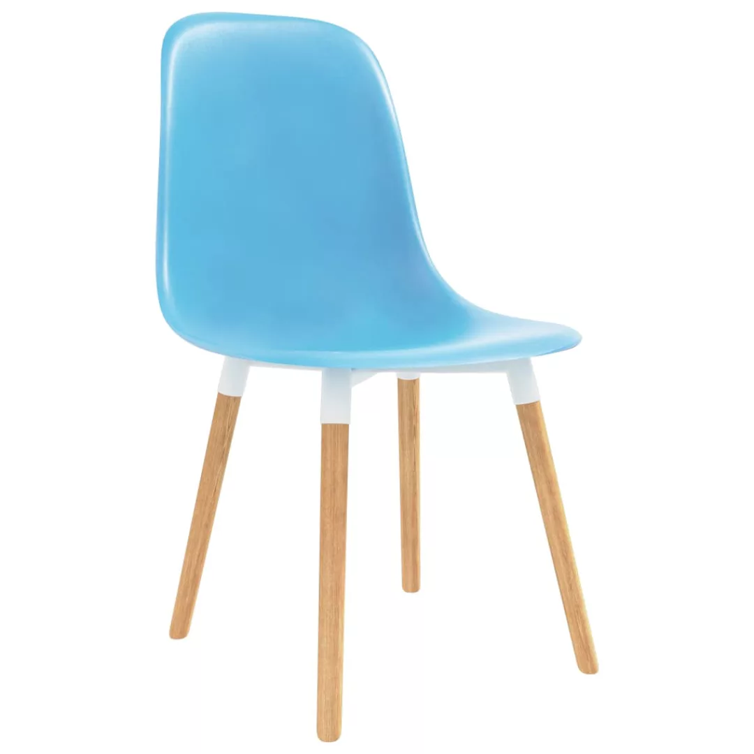 Esszimmerstühle 2 Stk. Blau Kunststoff günstig online kaufen
