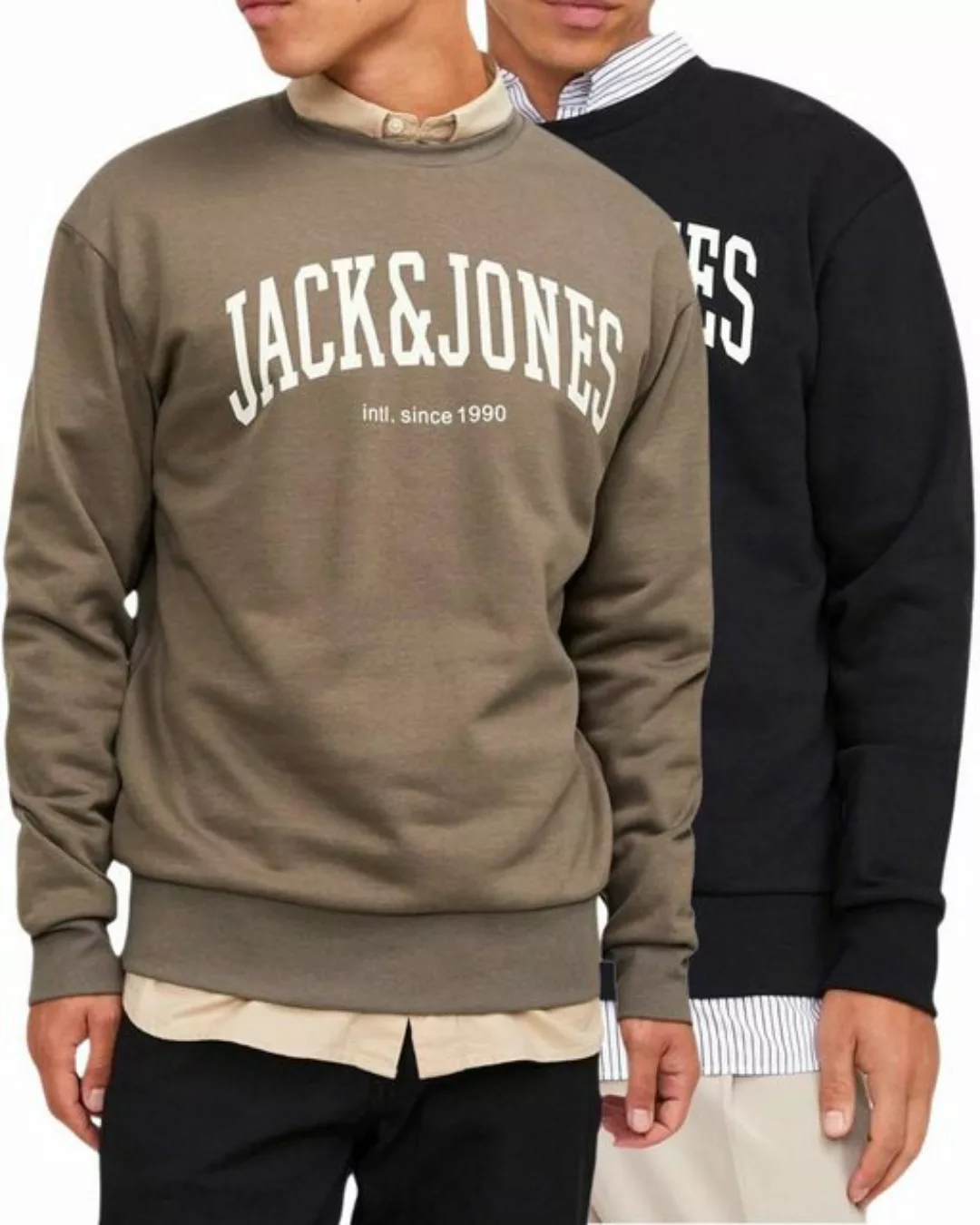 Jack & Jones Sweatshirt (2er-Pack) flauschiger Print Logo Pullover günstig online kaufen