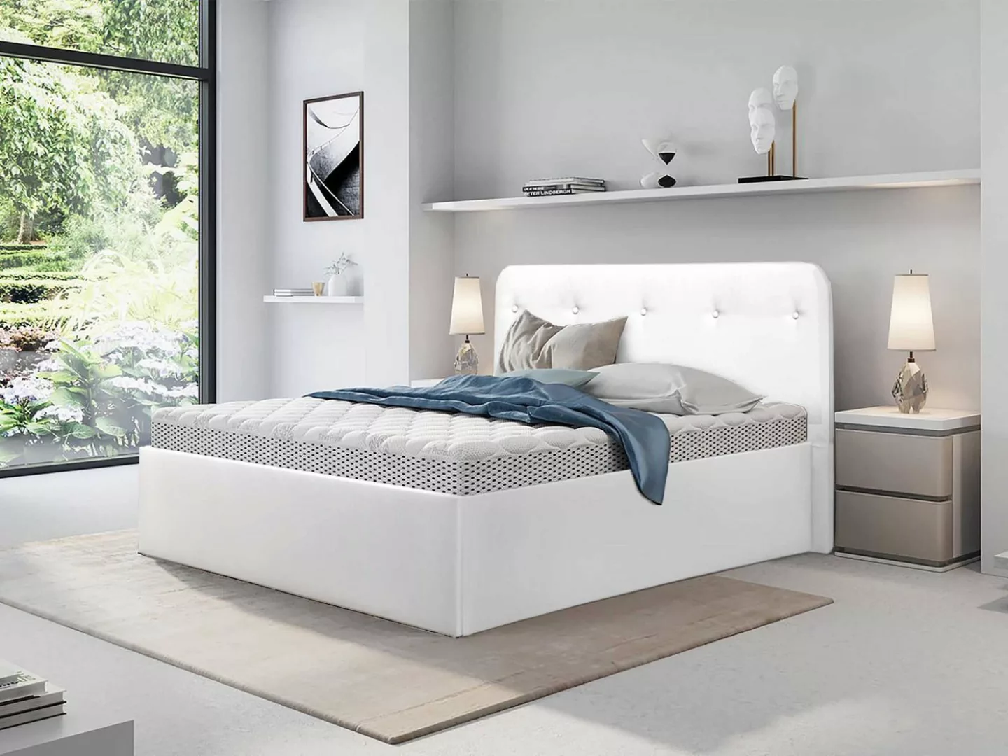 Halmon Schlafkomfort Betten Kunstlederbett Alaska günstig online kaufen