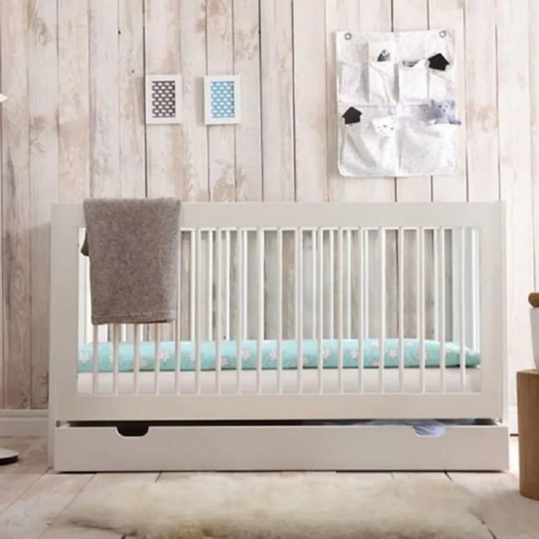 ROOMSTAR Babybett Babybett SQUARE für kleine Räume, inkl. Wickelaufsatz, we günstig online kaufen