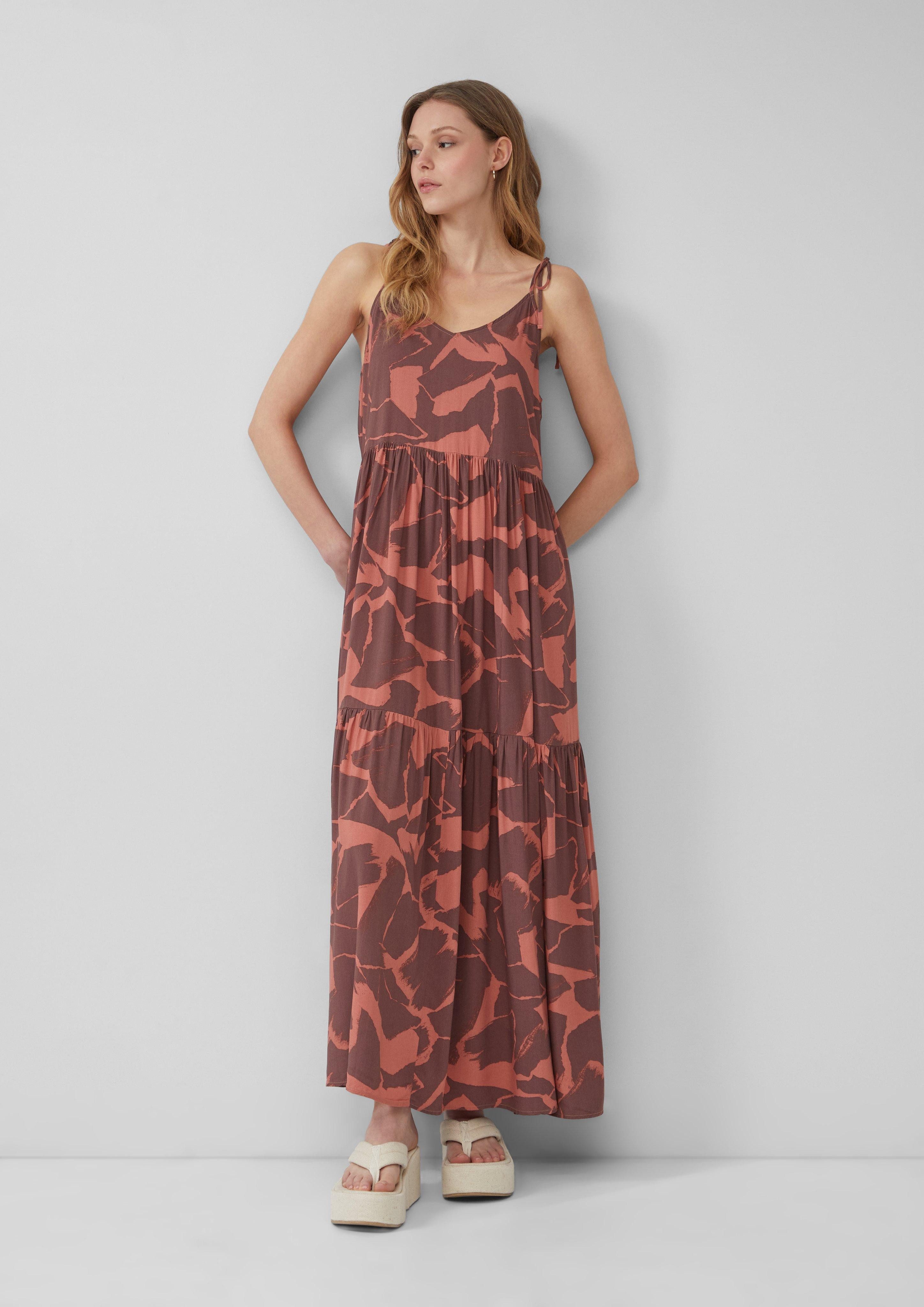 QS Maxikleid Langes Viskosekleid günstig online kaufen