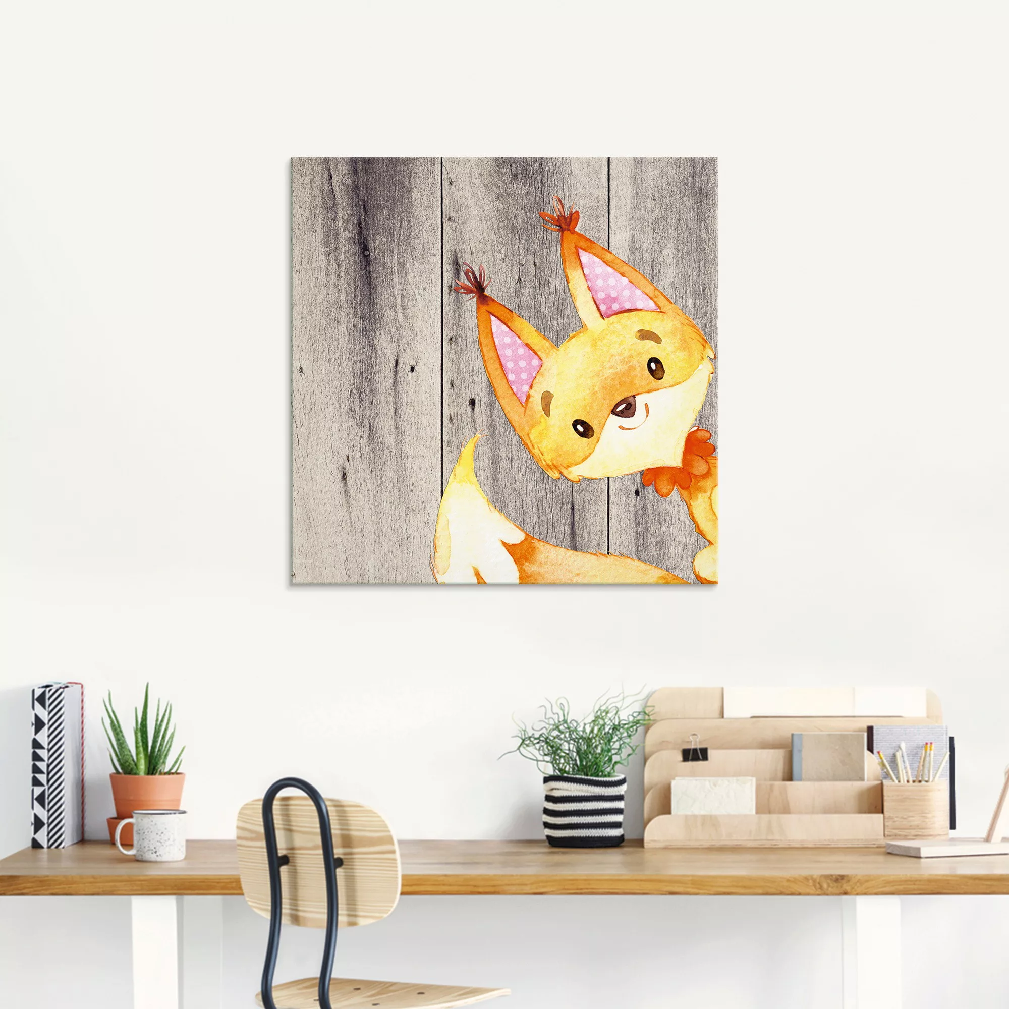 Artland Glasbild "Waldland Freunde - Fuchs", Tiere, (1 St.), in verschieden günstig online kaufen