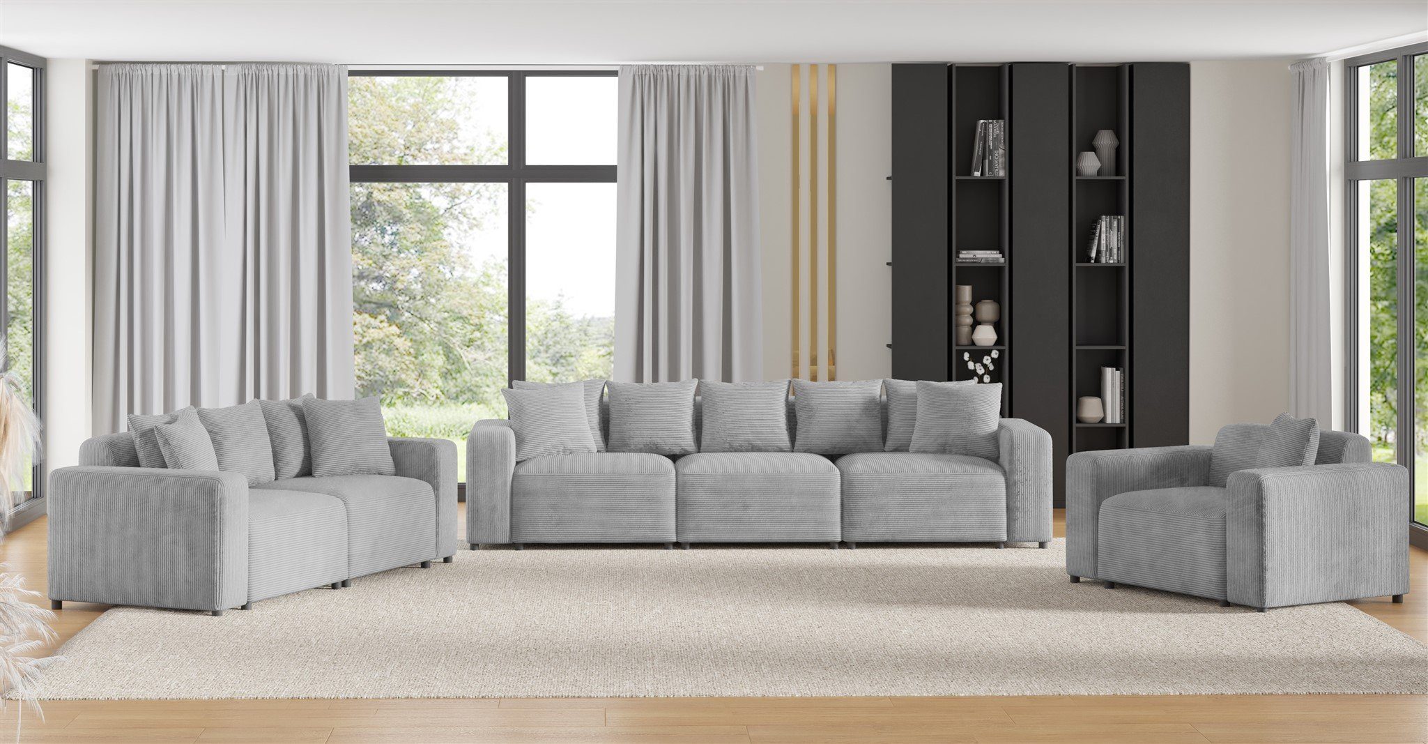 Fun Möbel Polstergarnitur Sofa-Set Designersofa MEGAN günstig online kaufen