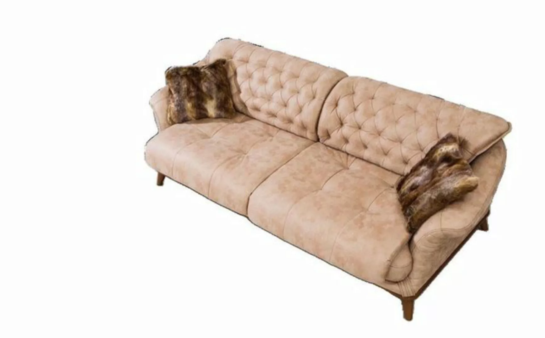 JVmoebel 3-Sitzer Beige Couch Sofa Wohnzimmer Couchen Polster Möbel Dreisit günstig online kaufen