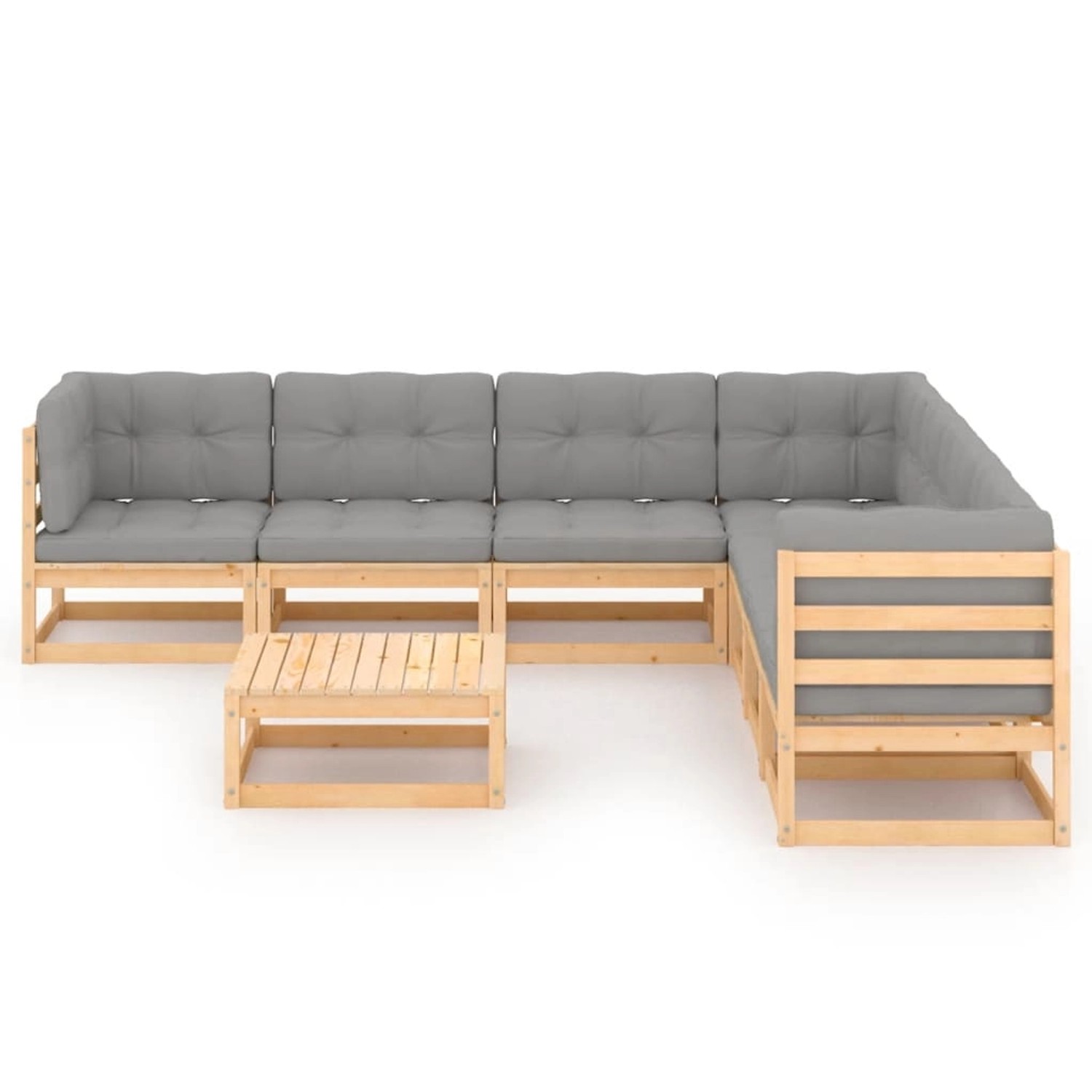 8-tlg. Garten-lounge-set Mit Kissen Massivholz Kiefer günstig online kaufen