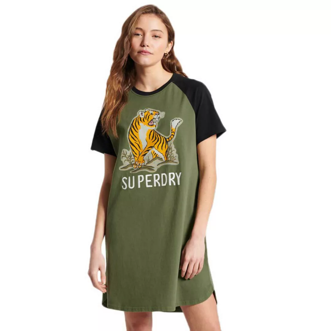 Superdry Boho Kurzes Kleid XS Four Leaf Clover günstig online kaufen