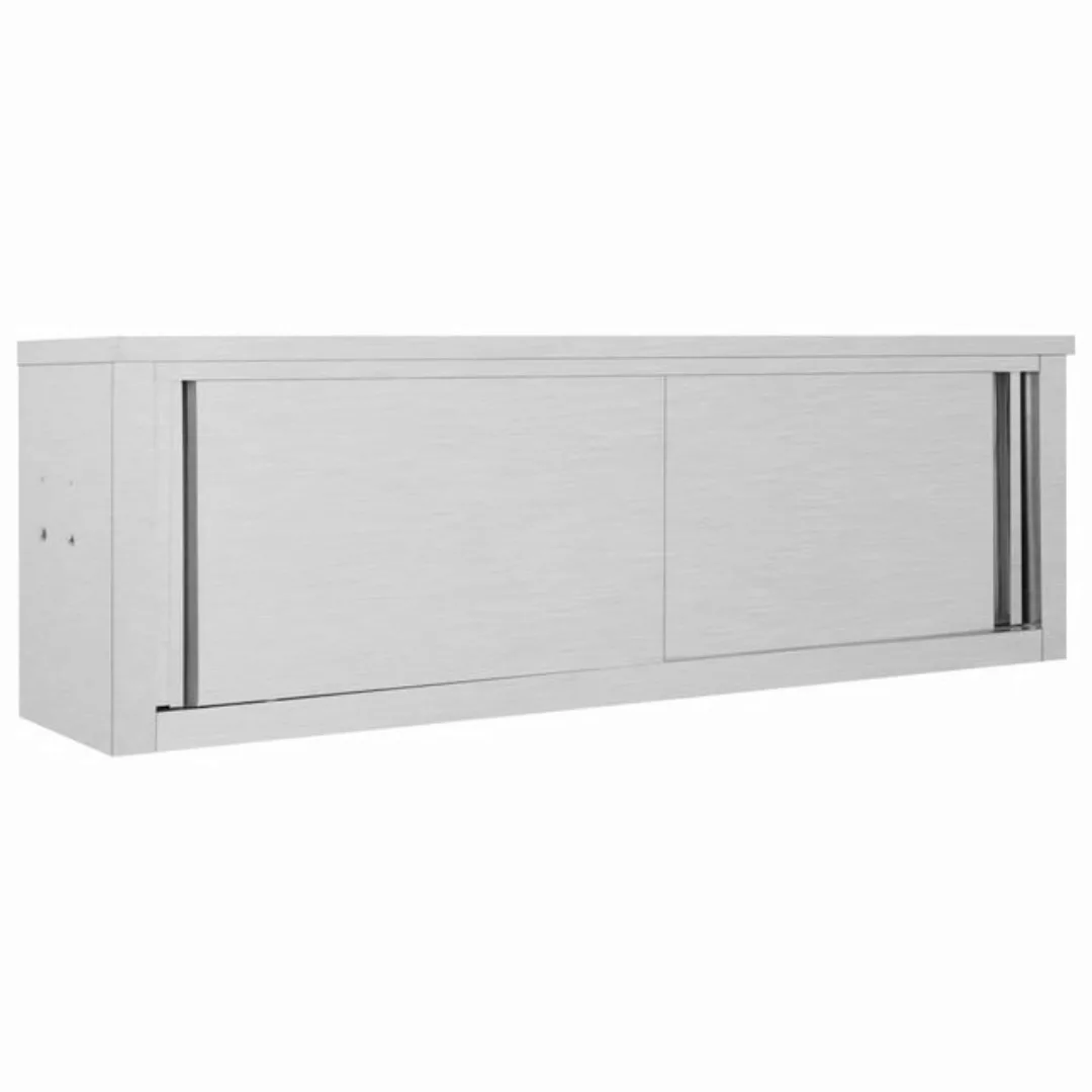 vidaXL Unterschrank Wandhängeschrank mit Schiebetüren 1504050 cm Edelstahl günstig online kaufen