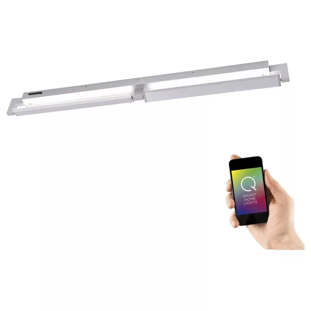 Q-Smart LED Wand- und Deckenleuchte Q-Matteo in Aluminium tunable white ink günstig online kaufen