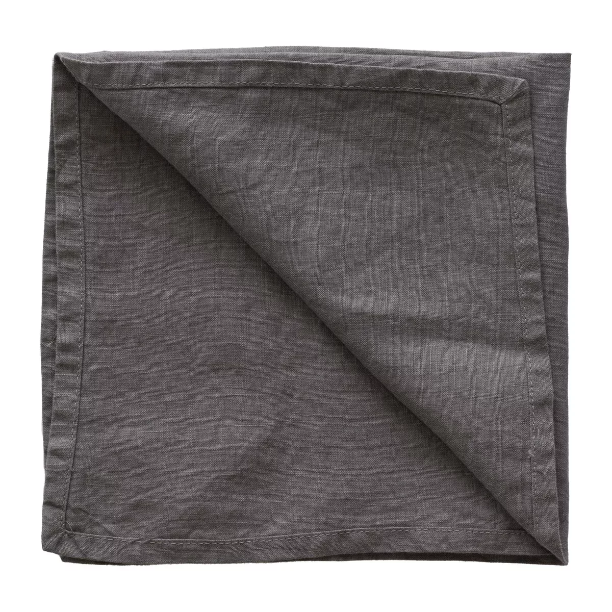 Washed linen Serviette dunkelgrau günstig online kaufen